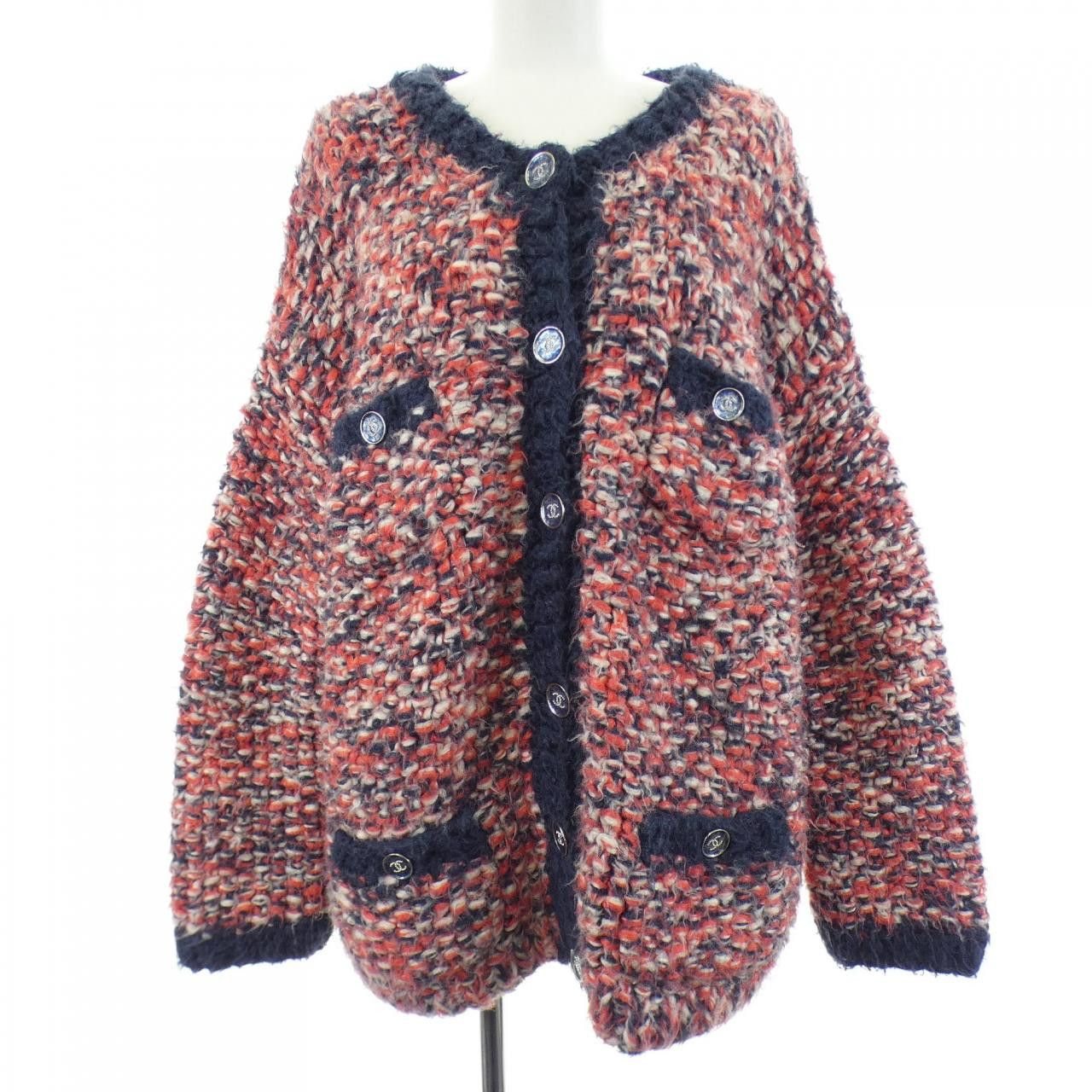 Chanel Chanel Chanel P75673K10898 Silk Cashmere Cardigan Textile Tops P75673K10898 DUTY FREE for USA Size ONE SIZE - 1 Thumbnail
