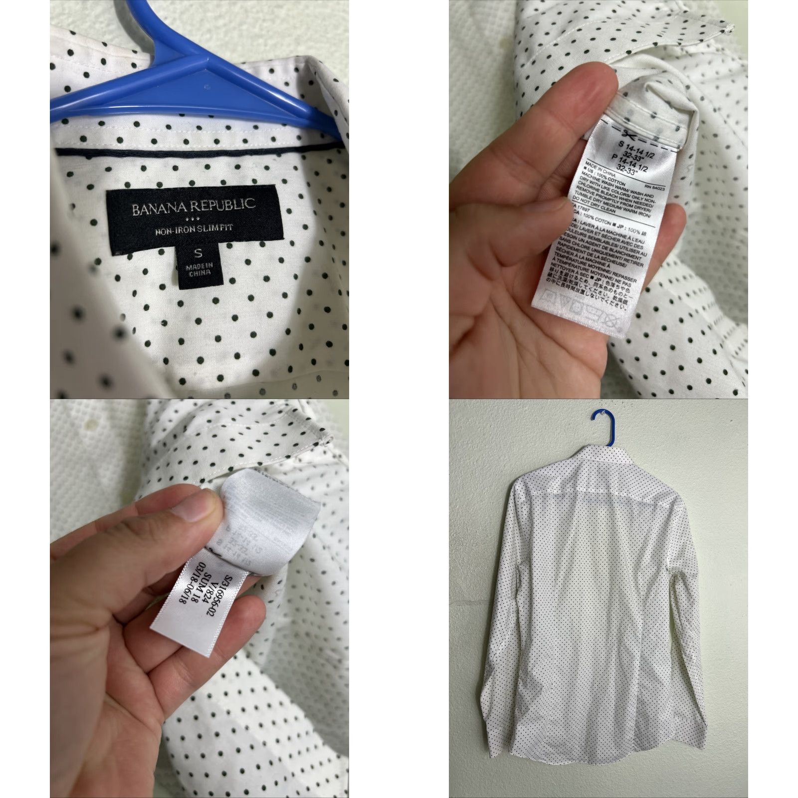 Banana Republic **Banana Republic Womens White Polka Dot Button Down Shirt Small** User: Banana Republic Womens White Polka Dot Button Down Shirt Small Size S / US 4 / IT 40 - 8 Thumbnail