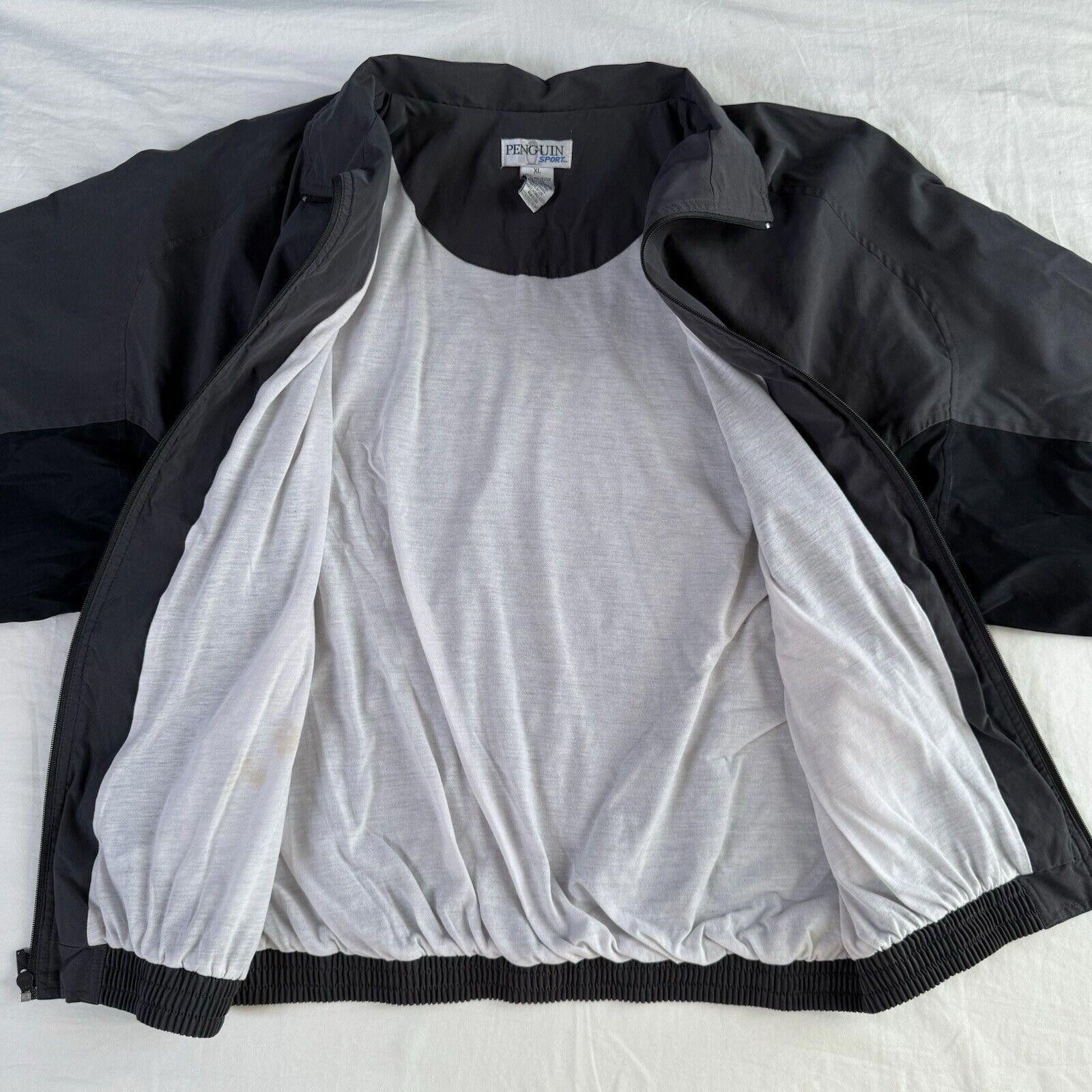 Designer Vintage Penguin Sport Windbreaker Jacket Size XL Gray Size US XL / EU 56 / 4 - 6 Thumbnail