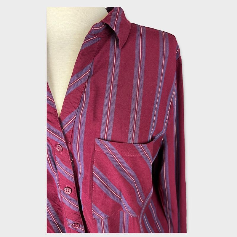 Nordstrom Lila Li | Cecil Tie Front Button Up Shirt | Size Small Size S / US 4 / IT 40 - 5 Thumbnail