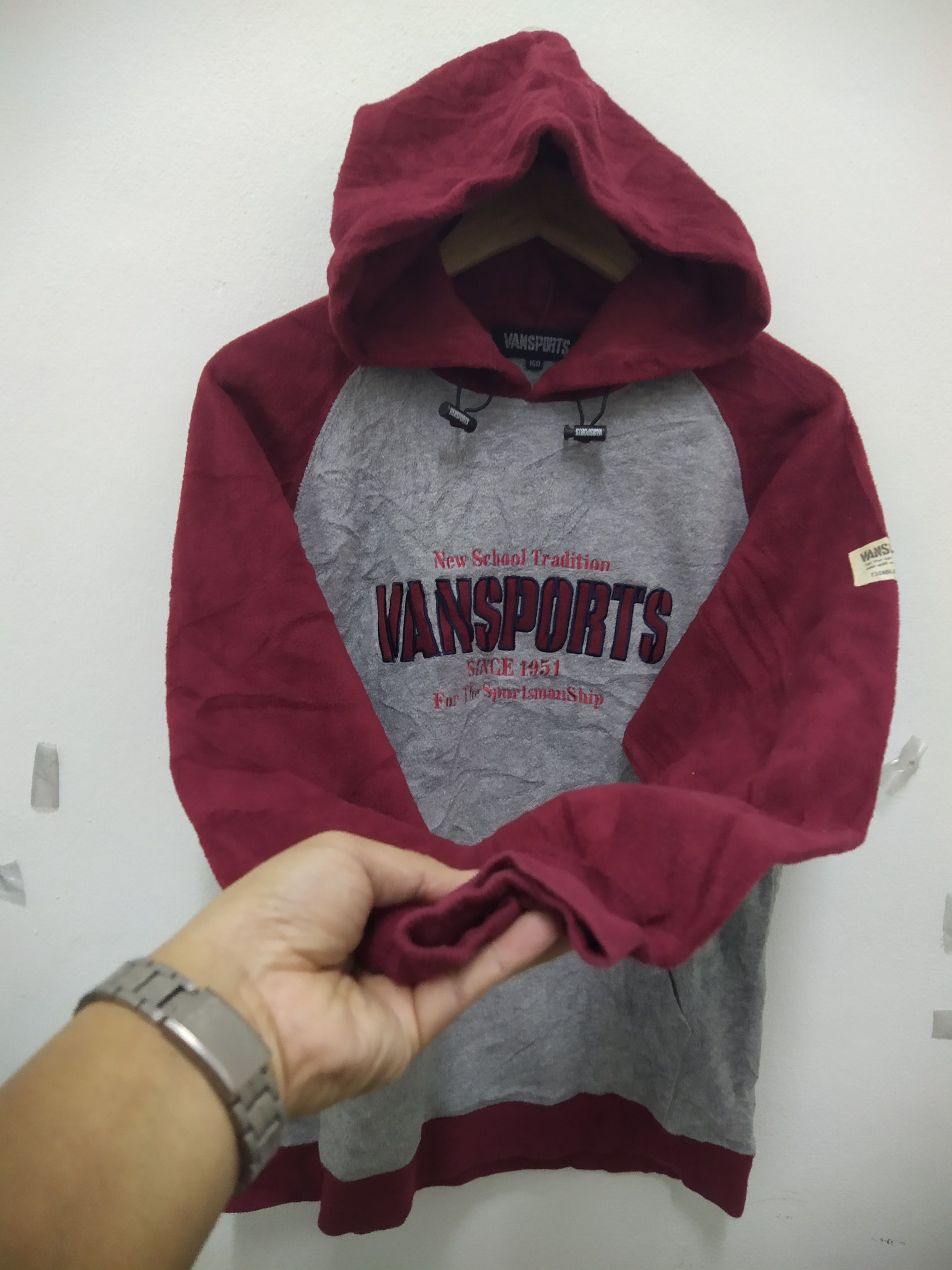 Vans Vansports Japanese Streetwear Colorblock Raglan Hoodie Size US M / EU 48-50 / 2 - 5 Thumbnail