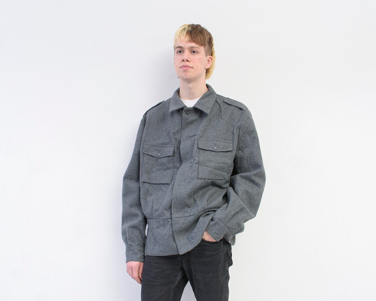 Vintage Finnish Army Jacket 1990 Men XL Wool Officer Coat Field | Grailed