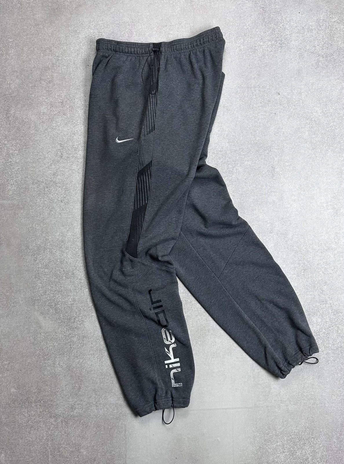 Vintage Nike Swoosh Cotton Flared Y2K Track Pants M