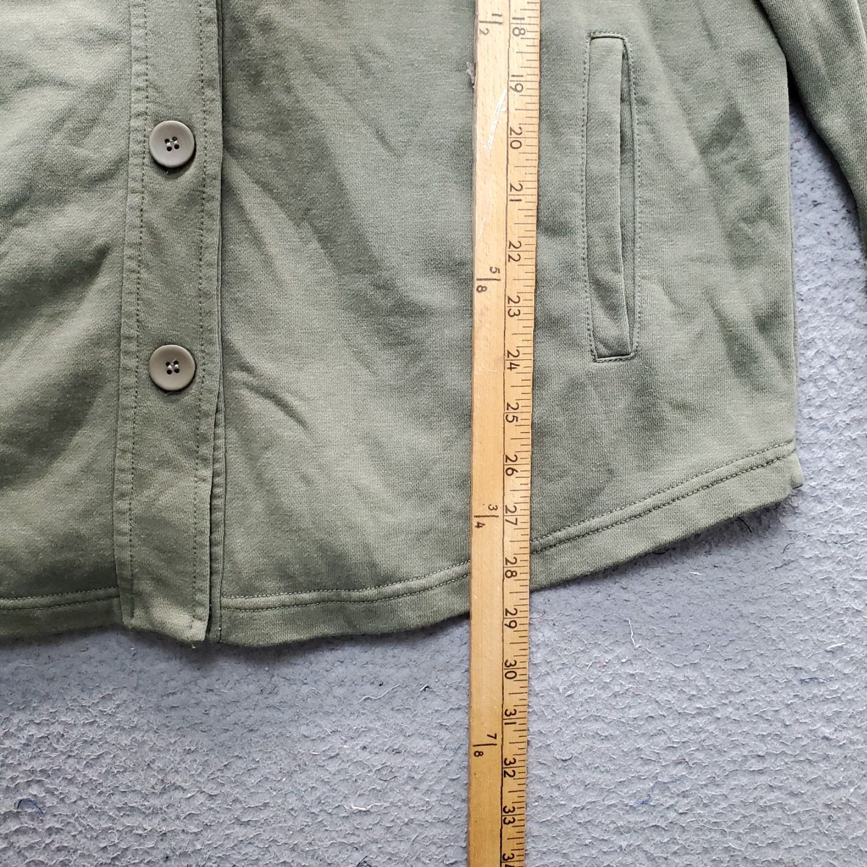 AVEC LES FILLES Avec Les Filles Shirt Jacket Womens Size L Green Fleece Collared Button Front Jacket Size L / US 10 / IT 46 - 4 Thumbnail