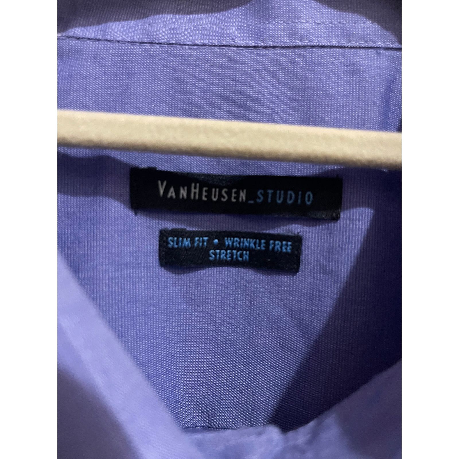 Van Heusen Van Heusen Studio Slim Fit Wrinkle Free Stretch Dress Shirt Size US L / EU 52-54 / 3 - 6 Thumbnail
