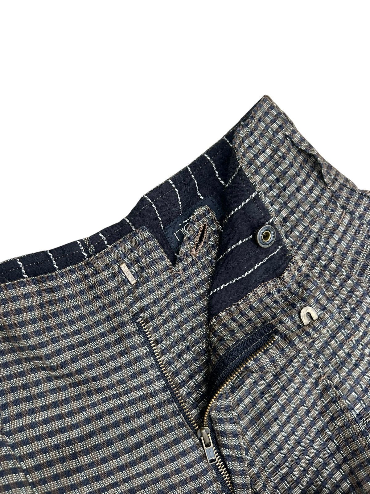 Matsuda 90s Nicole Stripe Linen Silk Jacquard Balloon Trouser Size US 29 - 5 Thumbnail