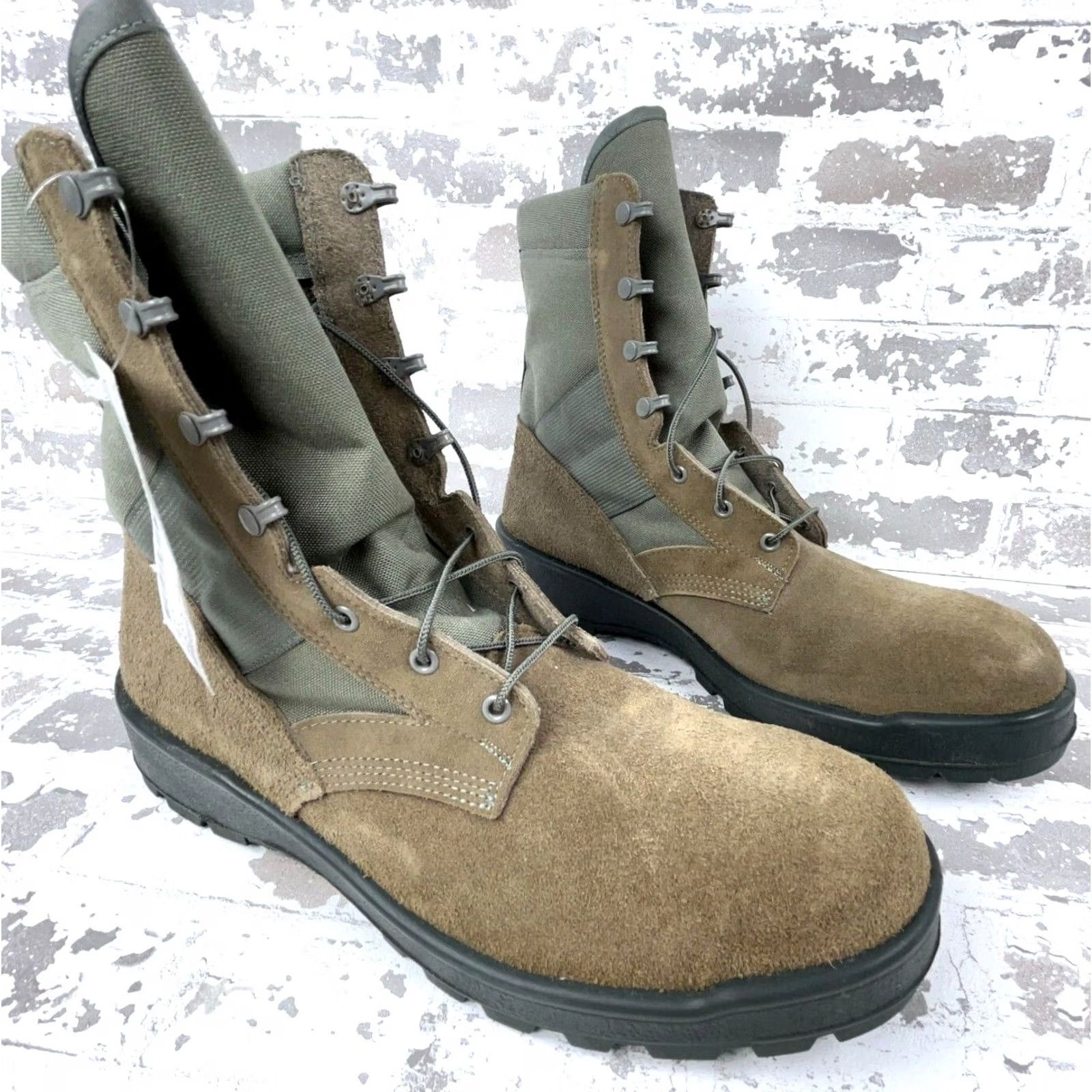 Vibram VINTAGE Army Military Sage Green Combat Boots Mens Size 15.5 R Vibram UFCW USA Boots Size US 15 / EU 48 - 5 Thumbnail