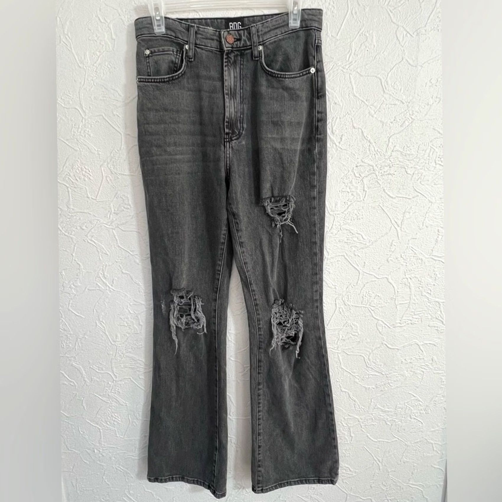 Bdg BDG Urban Outfitters Jeans Flare High Rise Stretch Black Women 28 Regular Size 28 BDG Flared Jeans Size 28" / US 6 / IT 42 - 2 Thumbnail