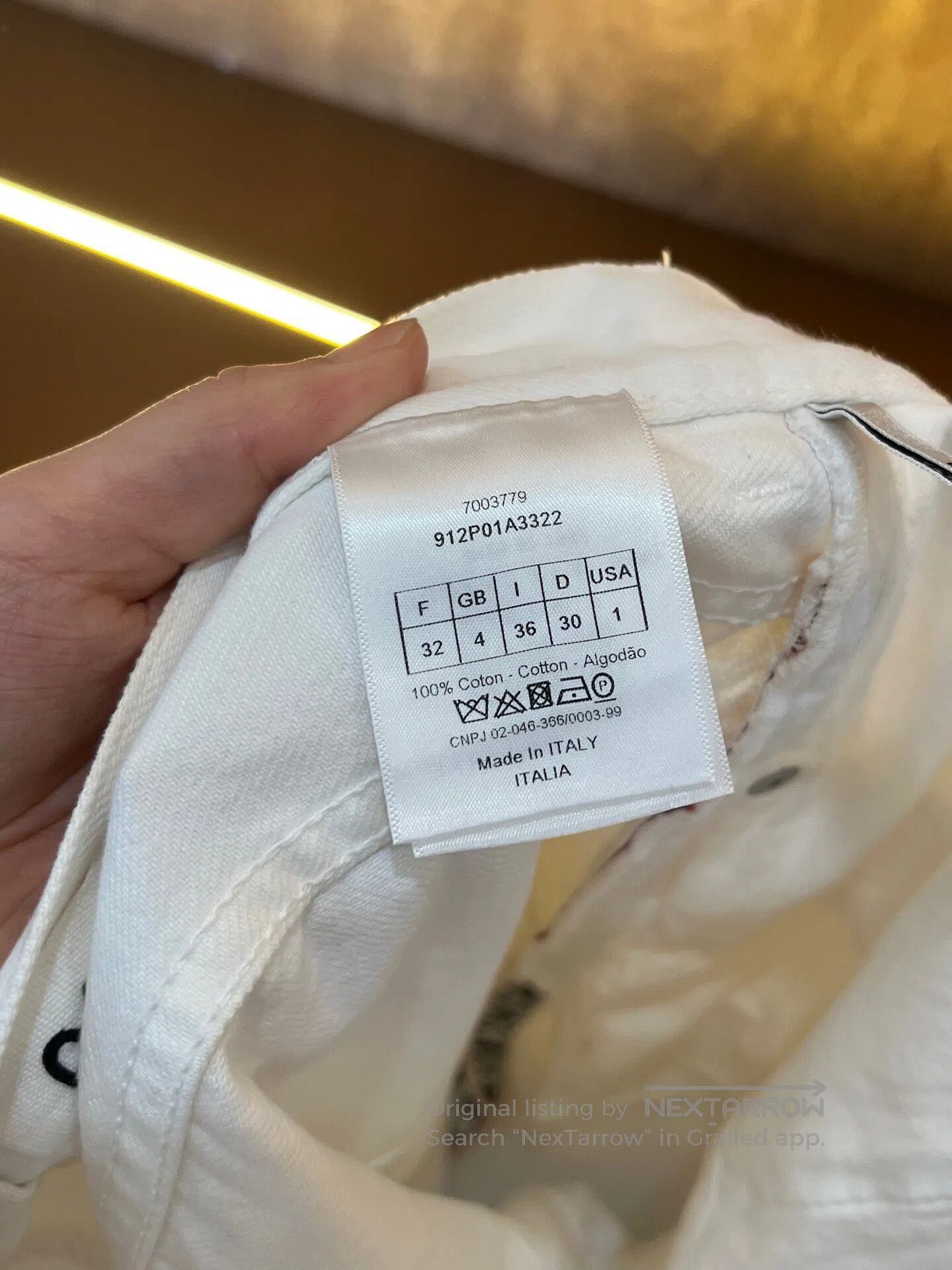 Dior Dior White Jeans with Cuffed Hem Logo| Size US 32 / EU 48 - 5 Thumbnail