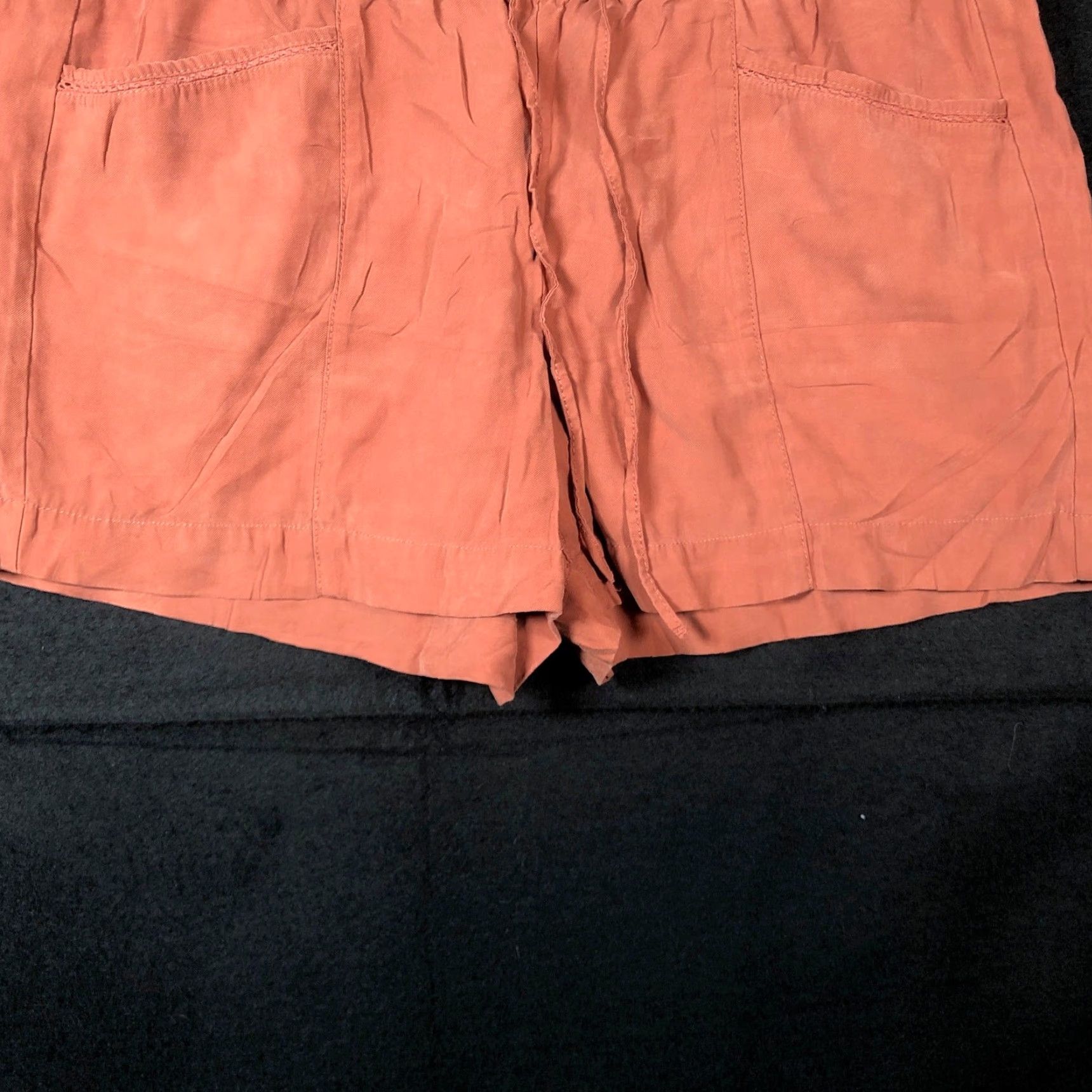 Loft Loft Shorts Rust Orange Pull On Drawstring Pockets Rayon Stretch Large Women Casual Shorts Size 25" / US 0 / IT 36 - 3 Thumbnail