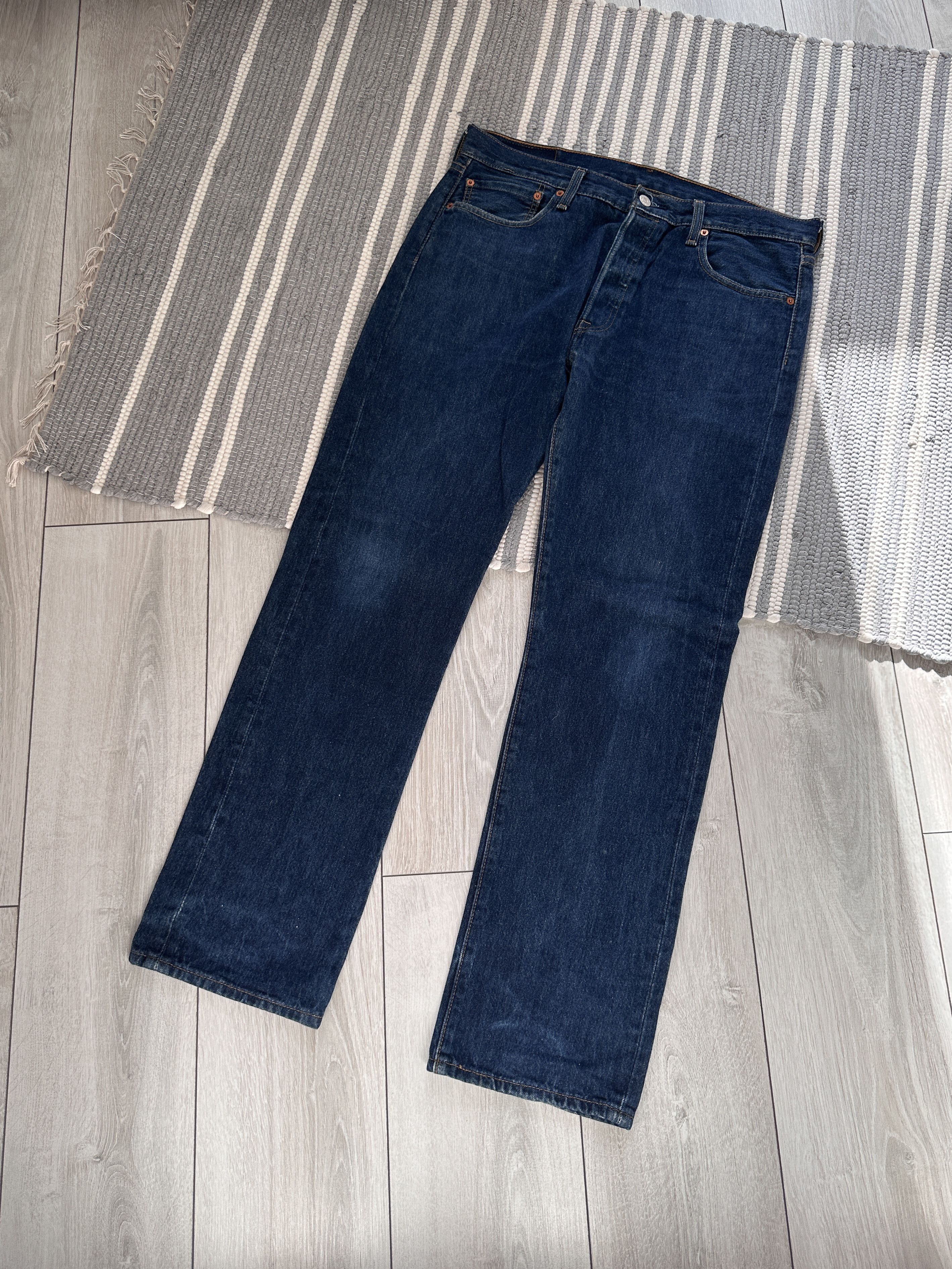 Levi's Levis 501 Blue Denim Pants Jeans 34x32 Size US 34 / EU 50 - 2 Thumbnail