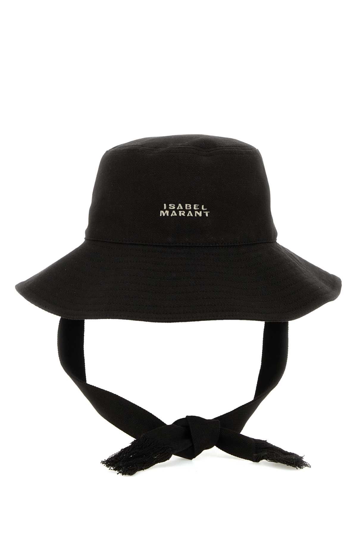 Isabel Marant Black Canvas Bucket Hat Size ONE SIZE - 1 Thumbnail