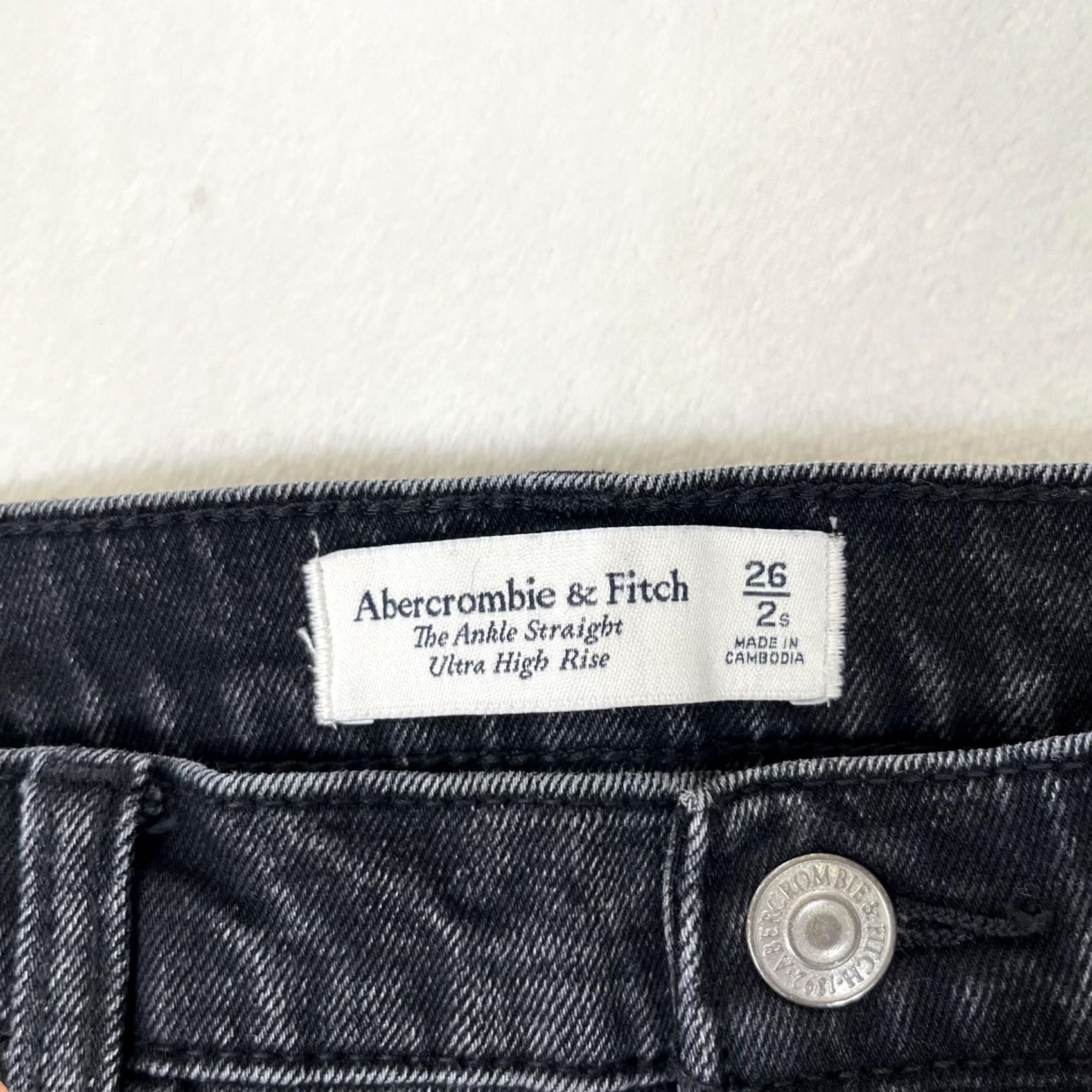 Abercrombie & Fitch Abercrombie & Fitch The Ankle Straight Jeans Womens 2 S Black High Rise Denim Size 26" / US 2 / IT 38 - 3 Thumbnail