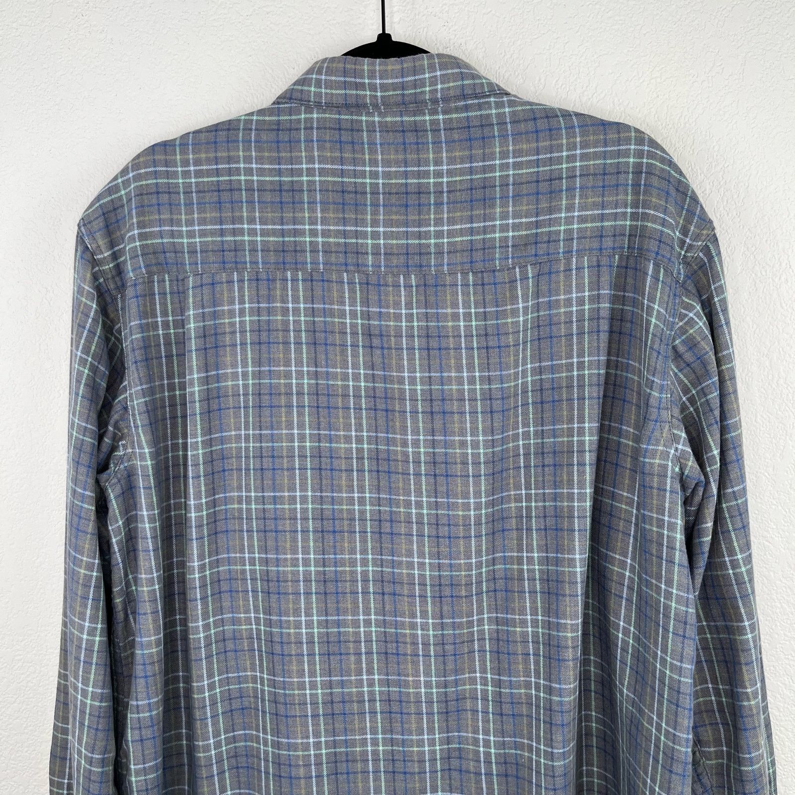 Flannel Haggar Long Sleeve Gray Button Front Plaid Flannel Shirt Size US XL / EU 56 / 4 - 12 Thumbnail