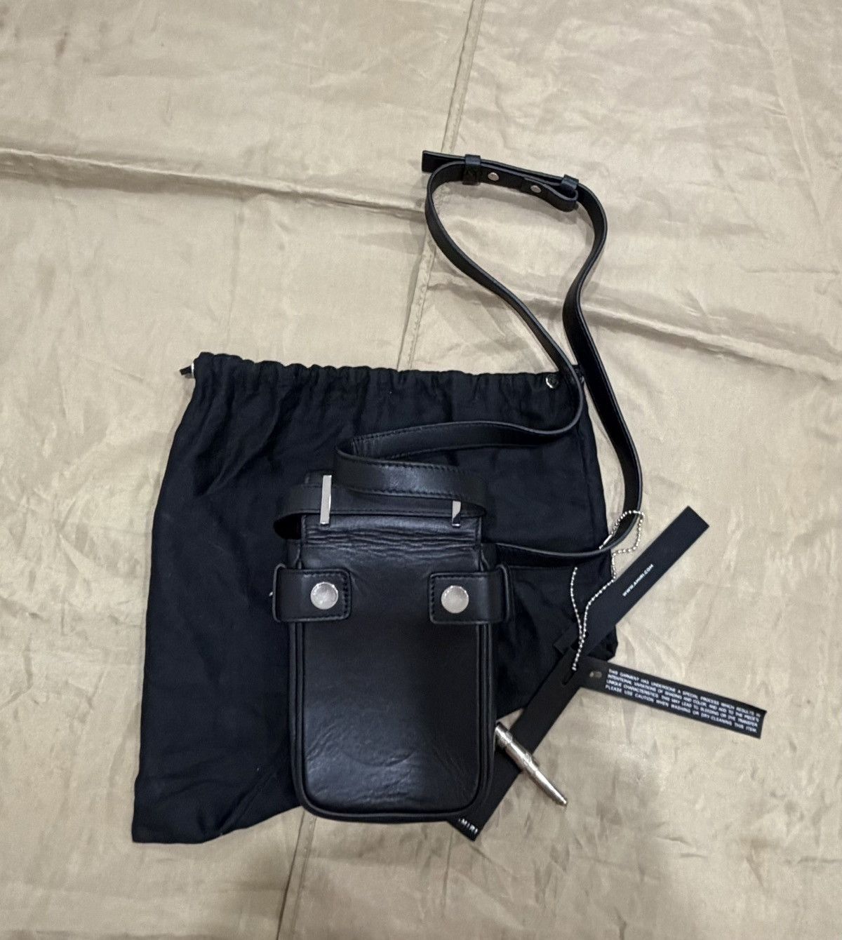 Amiri AMIRI Mini Amp Leather Crossbody Bag Size ONE SIZE - 10 Thumbnail