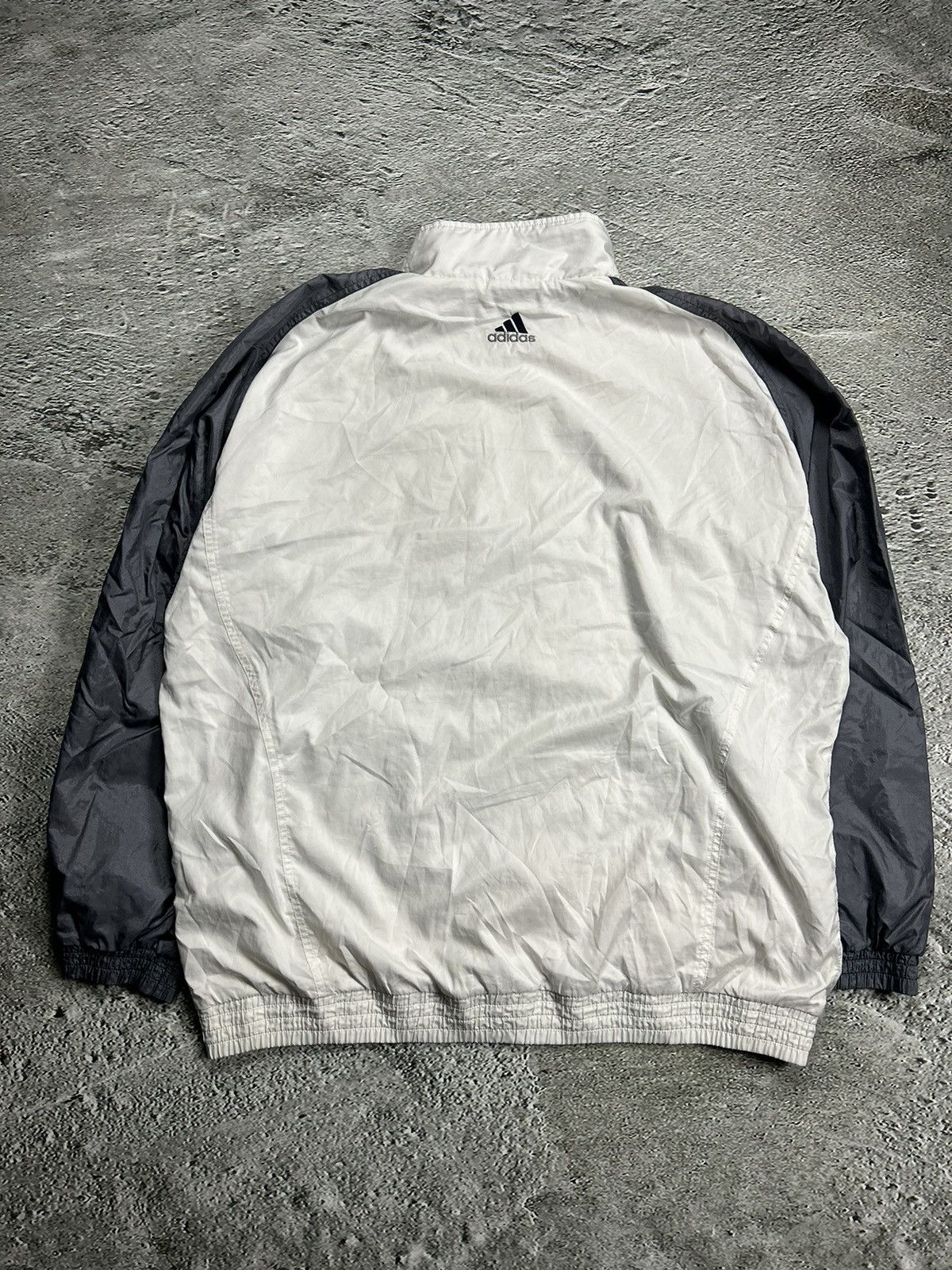 Adidas × Vintage Adidas track suit grey white pants windbreaker vintage Size US XL / EU 56 / 4 - 9 Thumbnail