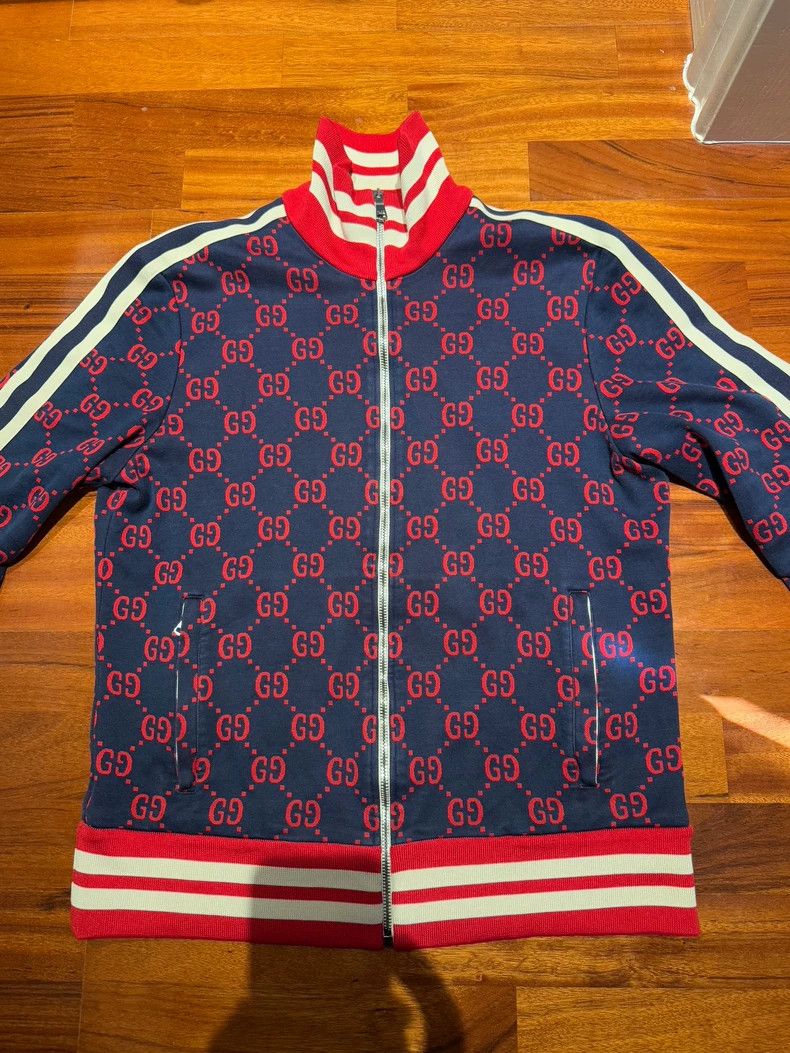 Gucci Gucci Classic GG cotton jacquard stand-up collar zipper lon Size US L / EU 52-54 / 3 - 5 Thumbnail