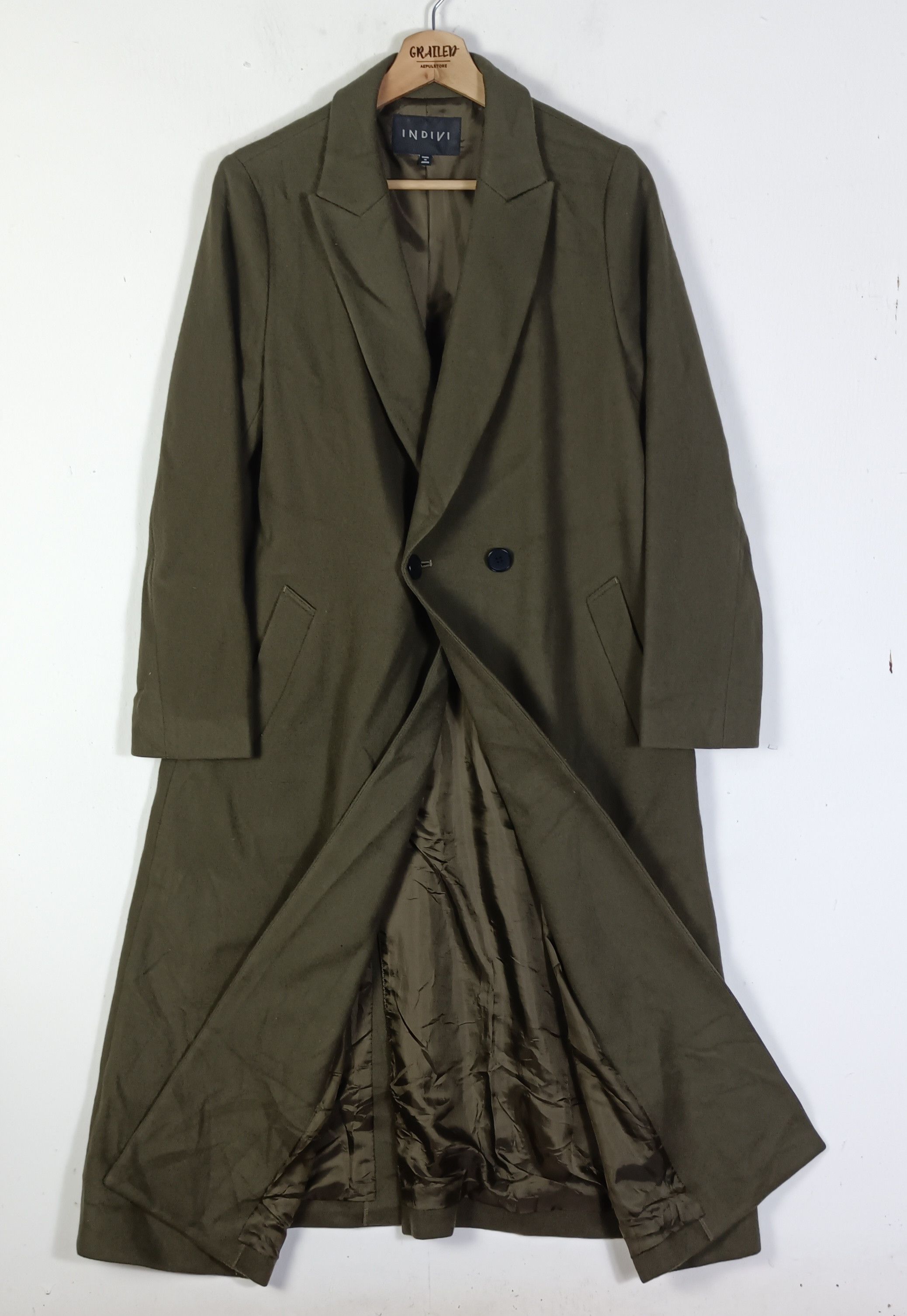 Japanese Brand Vintage💥 INDIVI Double Breasted Coat Size US L / EU 52-54 / 3 - 2 Thumbnail