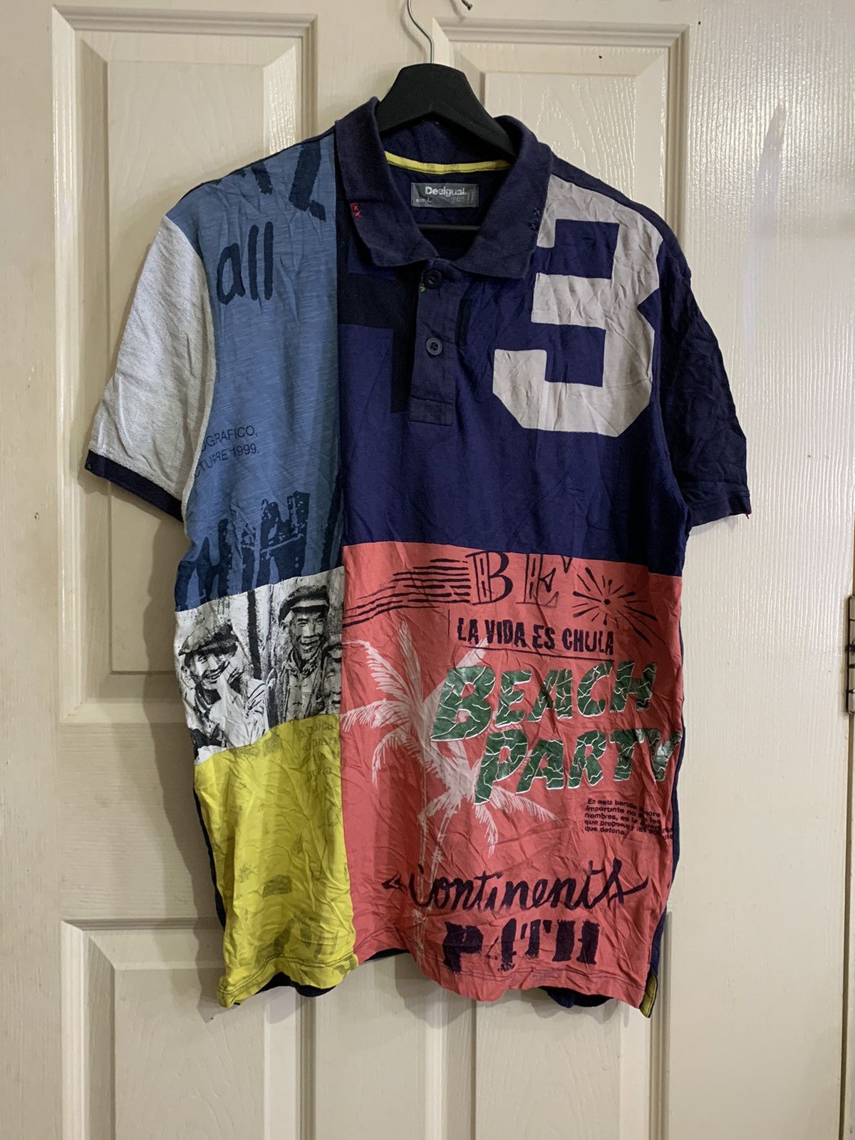 Vintage Y2K Desigual Polo Shirt Very Rare