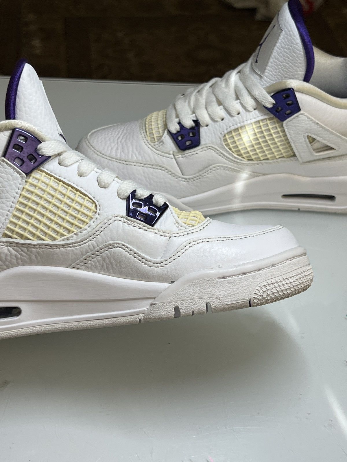 Jordan Brand Air Jordan 4 Retro 'Purple Metallic' 7Y Size US 7 / EU 40 - 6 Thumbnail
