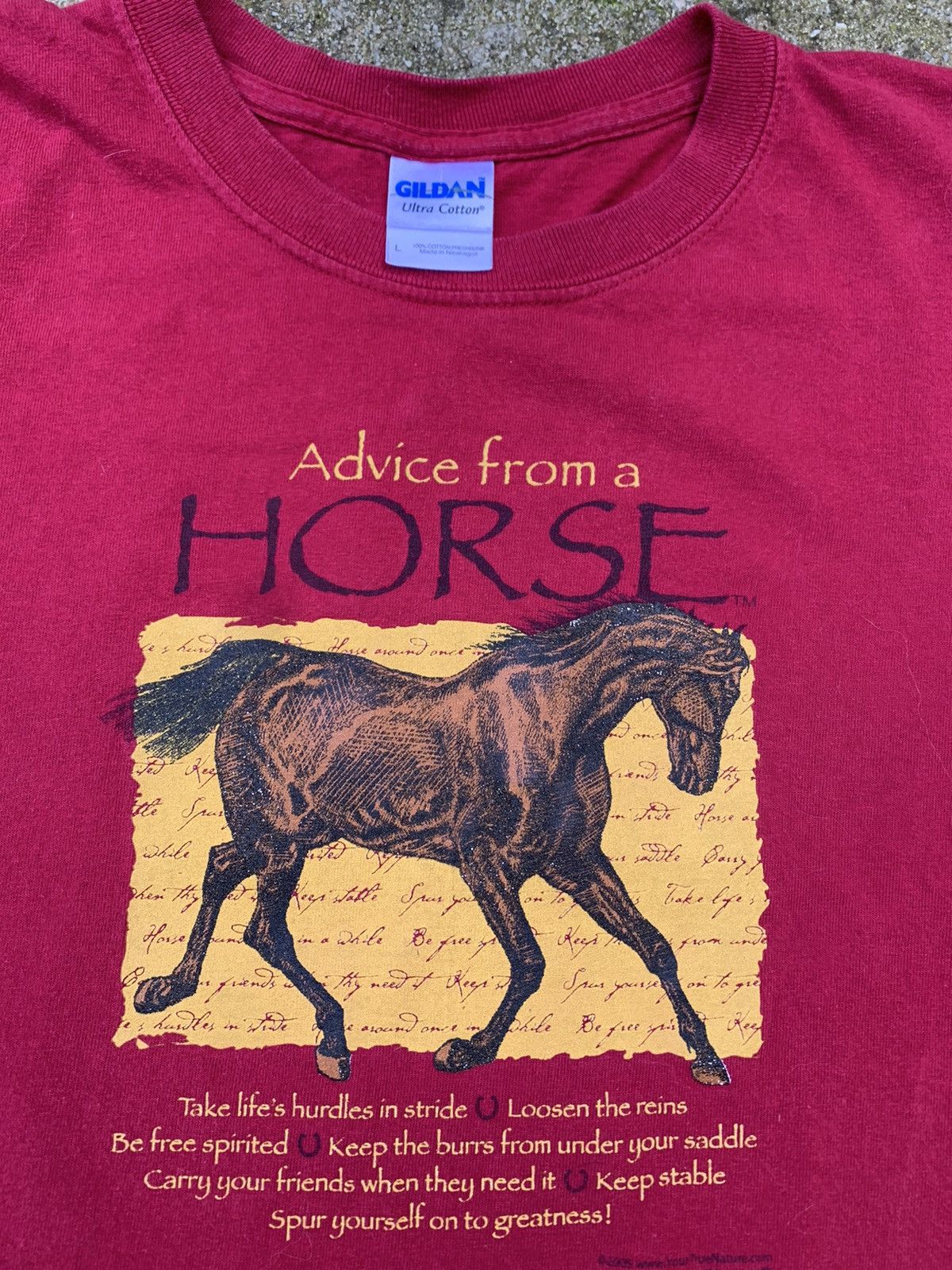 Gildan Vintage Advice from a Horse T Shirt Size US L / EU 52-54 / 3 - 3 Thumbnail