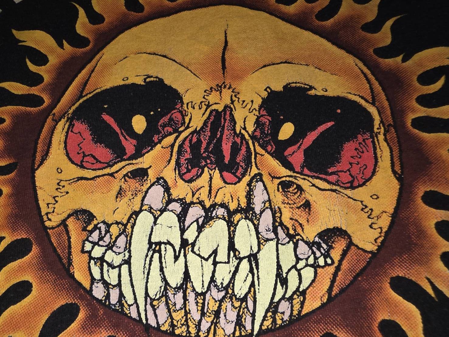 Band Tees Vintage Metallica Pushead Flaming sun ©1994 T-shirt Size US L / EU 52-54 / 3 - 7 Thumbnail