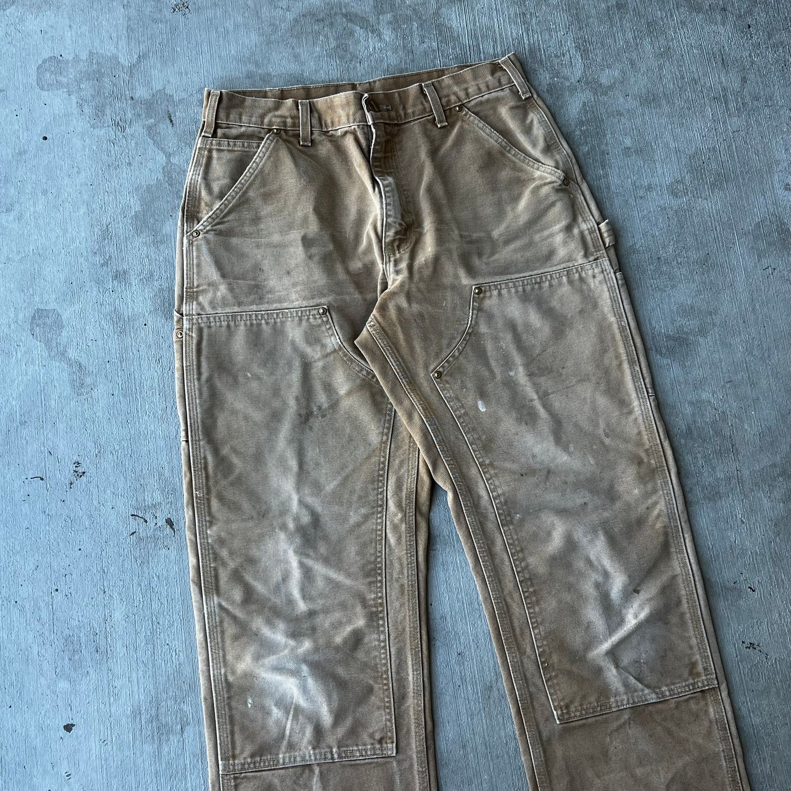 Carhartt × Vintage Carhartt faded brown double knee work wear carpenter pants Size US 30 / EU 46 - 2 Thumbnail