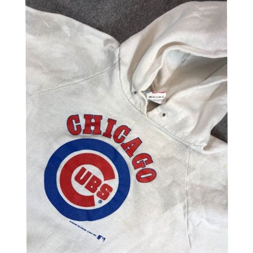 Fruit Of The Loom VINTAGE Chicago Cubs MLB Sweatshirt Hoodie Mens L White Pullover Sportswear Baseball Size US L / EU 52-54 / 3 - 5 Thumbnail