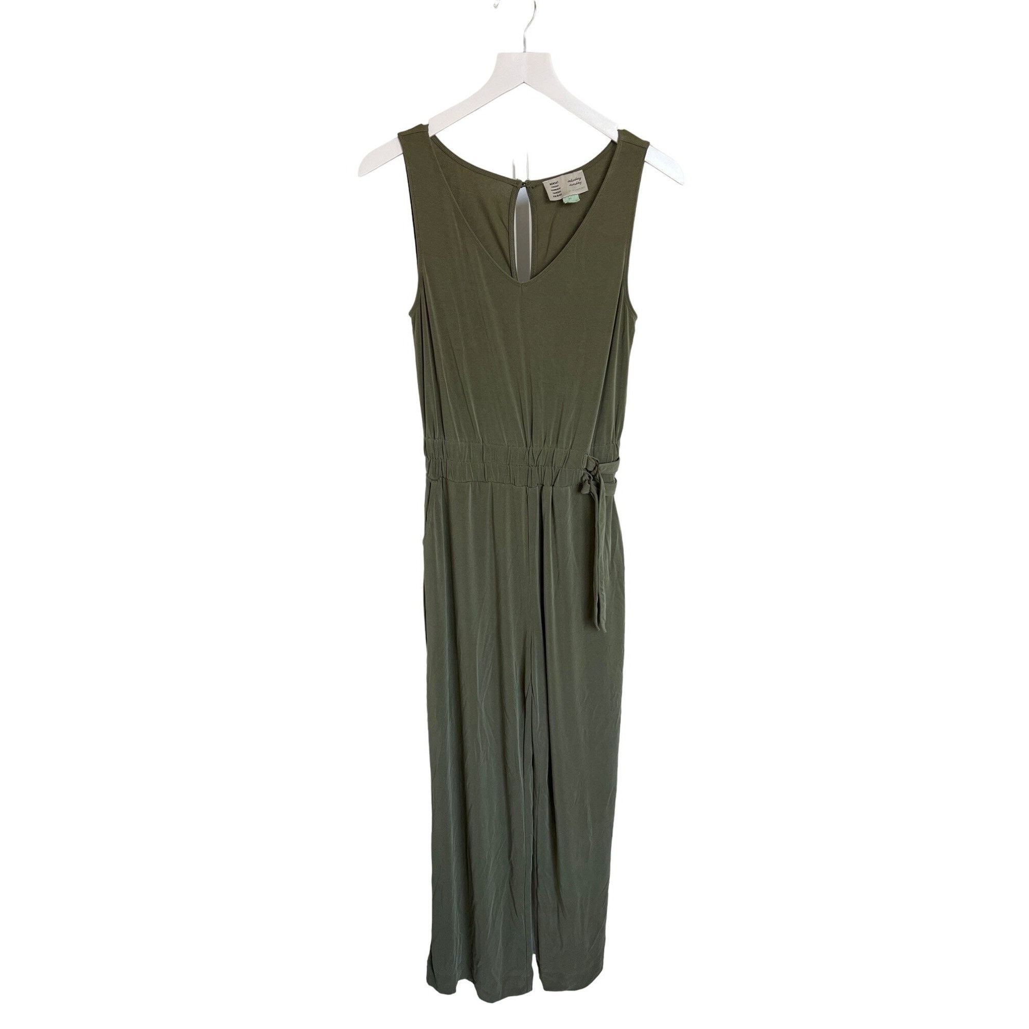 Anthropologie Saturday/Sunday Olive Green Jumpsuit Size 26" / US 2 / IT 38 - 3 Thumbnail