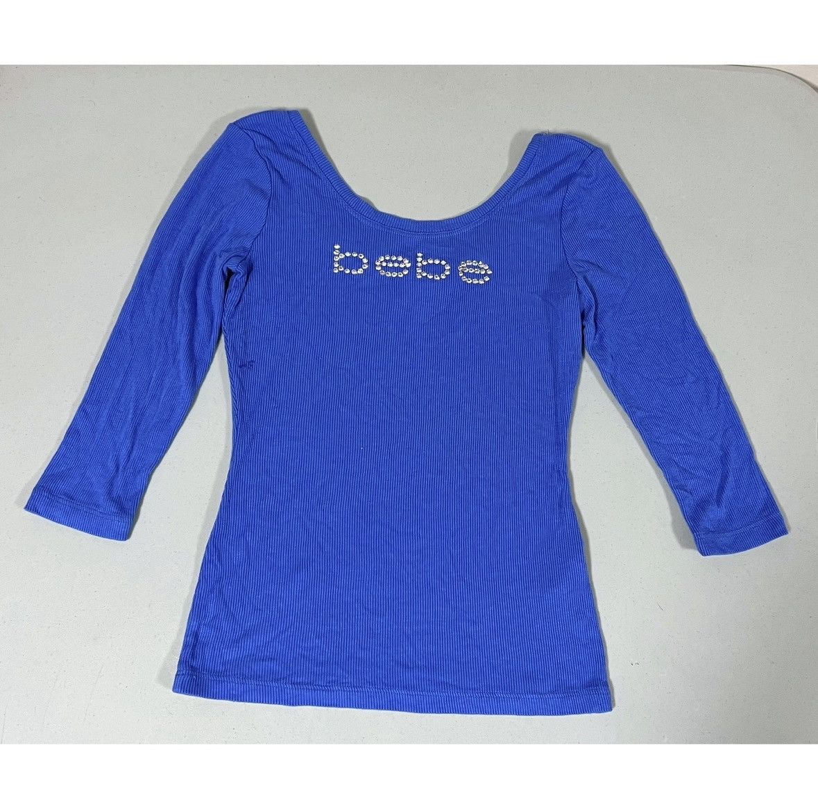 Bebe Bebe Blue Y2K Diamond Logo T-Shirt Top Blouse Tee Size XS 💎 Size XS / US 0-2 / IT 36-38 - 1 Thumbnail