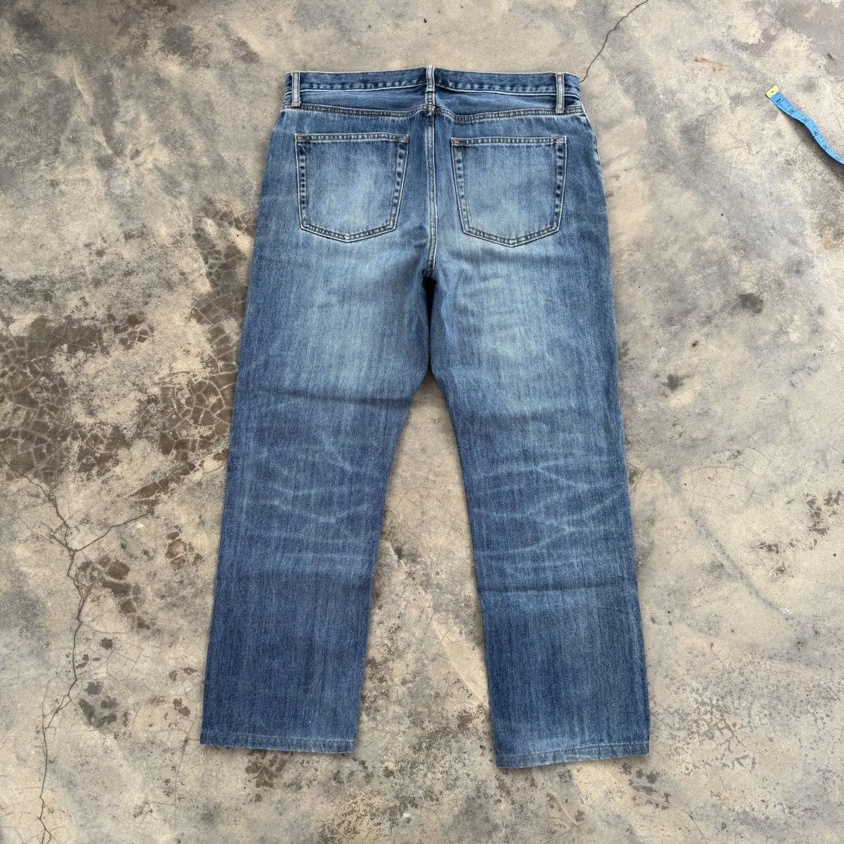 Japanese Brand Vintage Japanese faded jeans denim pants Size US 35 - 9 Thumbnail