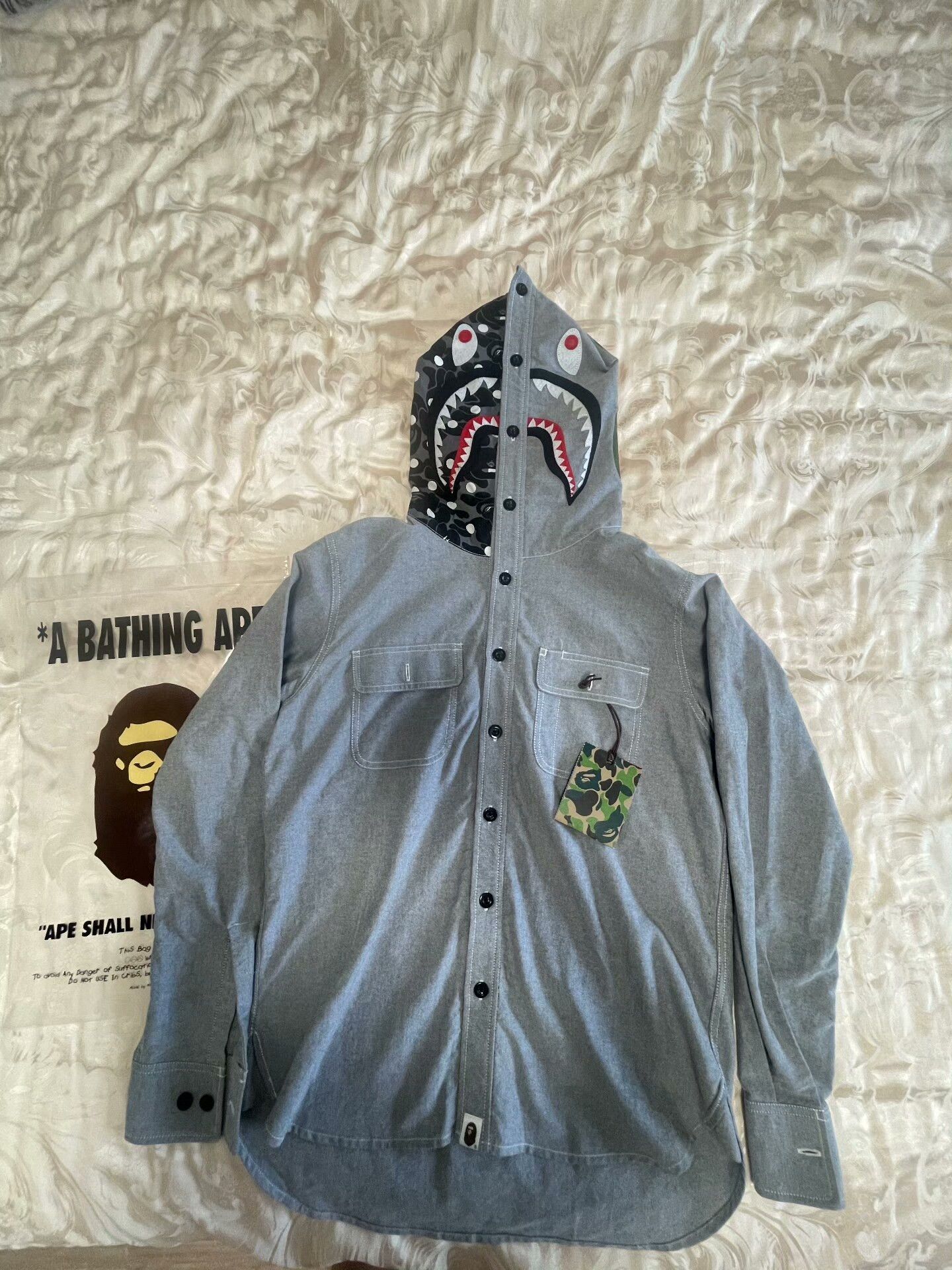 Bape Bape Gray Light Jacket M Men Size US M / EU 48-50 / 2 - 1 Thumbnail