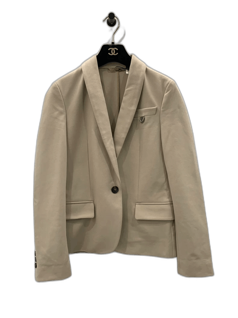 Brunello Cucinelli Brunello Cucinelli Beige Cotton Blazer Size S / US 4 / IT 40 - 1 Thumbnail