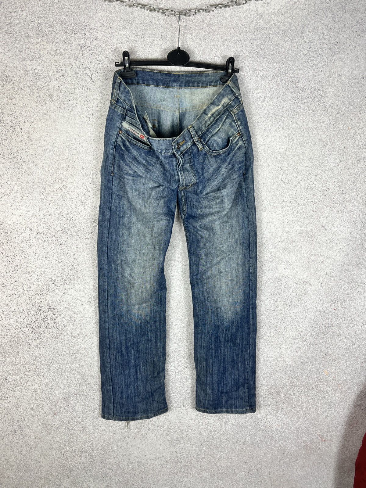 Diesel Vintage Diesel Embroidered Logo Distressed Faded Jeans Y2k Size US 32 / EU 48 - 3 Thumbnail