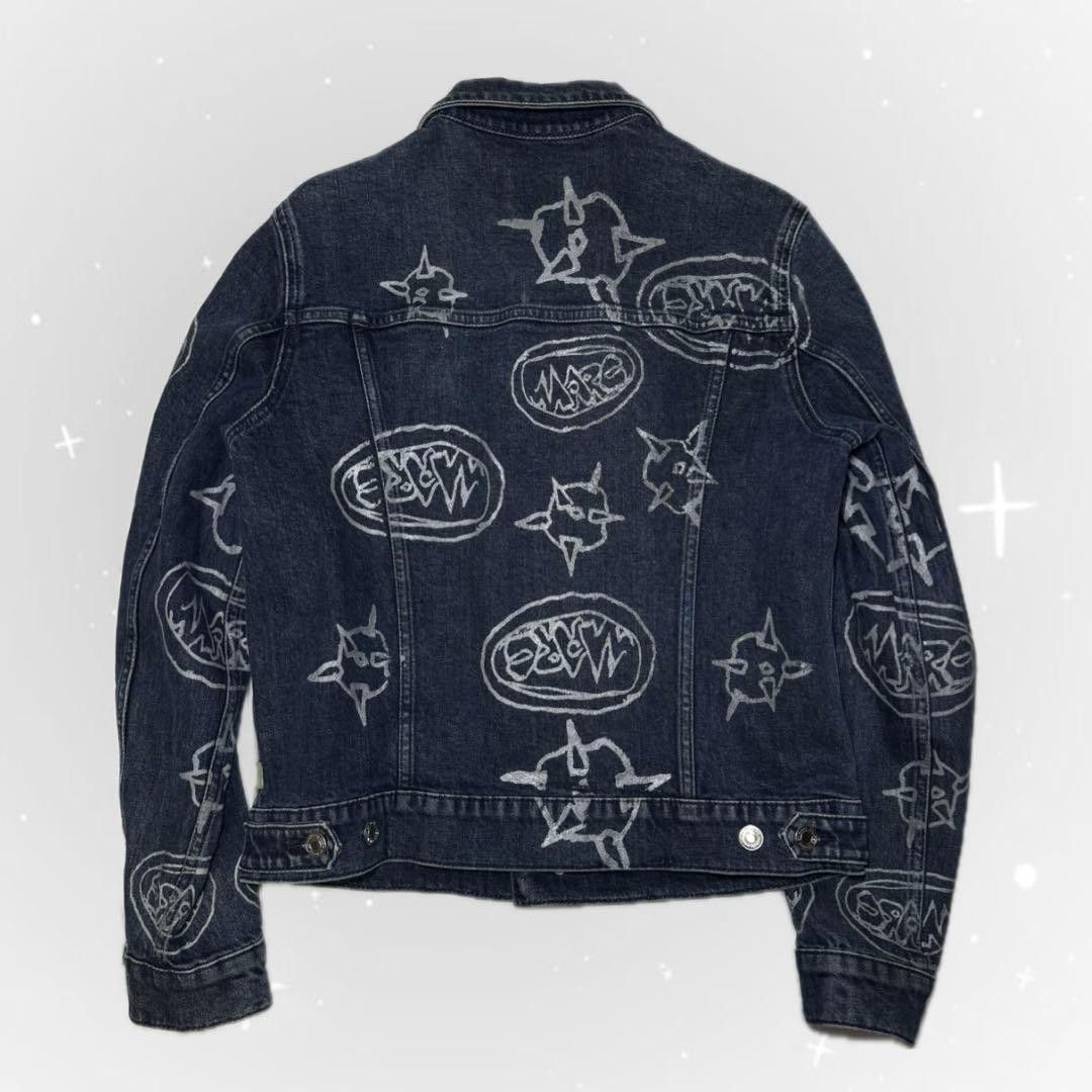 Heaven by Marc Jacobs Heaven by Marc Jacobs Painted Silver Denim Jacket M Size US M / EU 48-50 / 2 - 2 Thumbnail