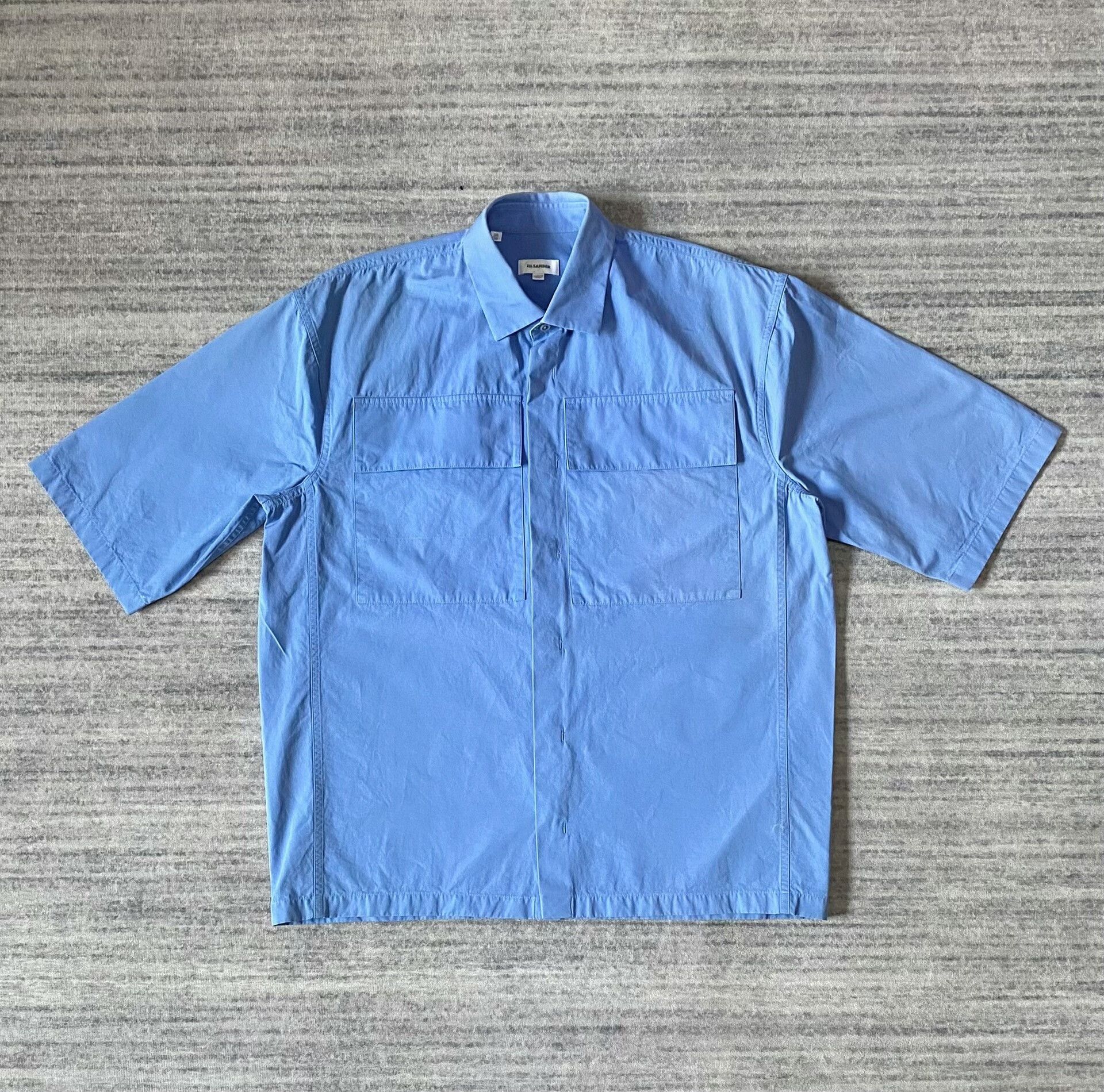 Jil Sander blue short sleeve utility shirt Size US S / EU 44-46 / 1 - 1 Thumbnail