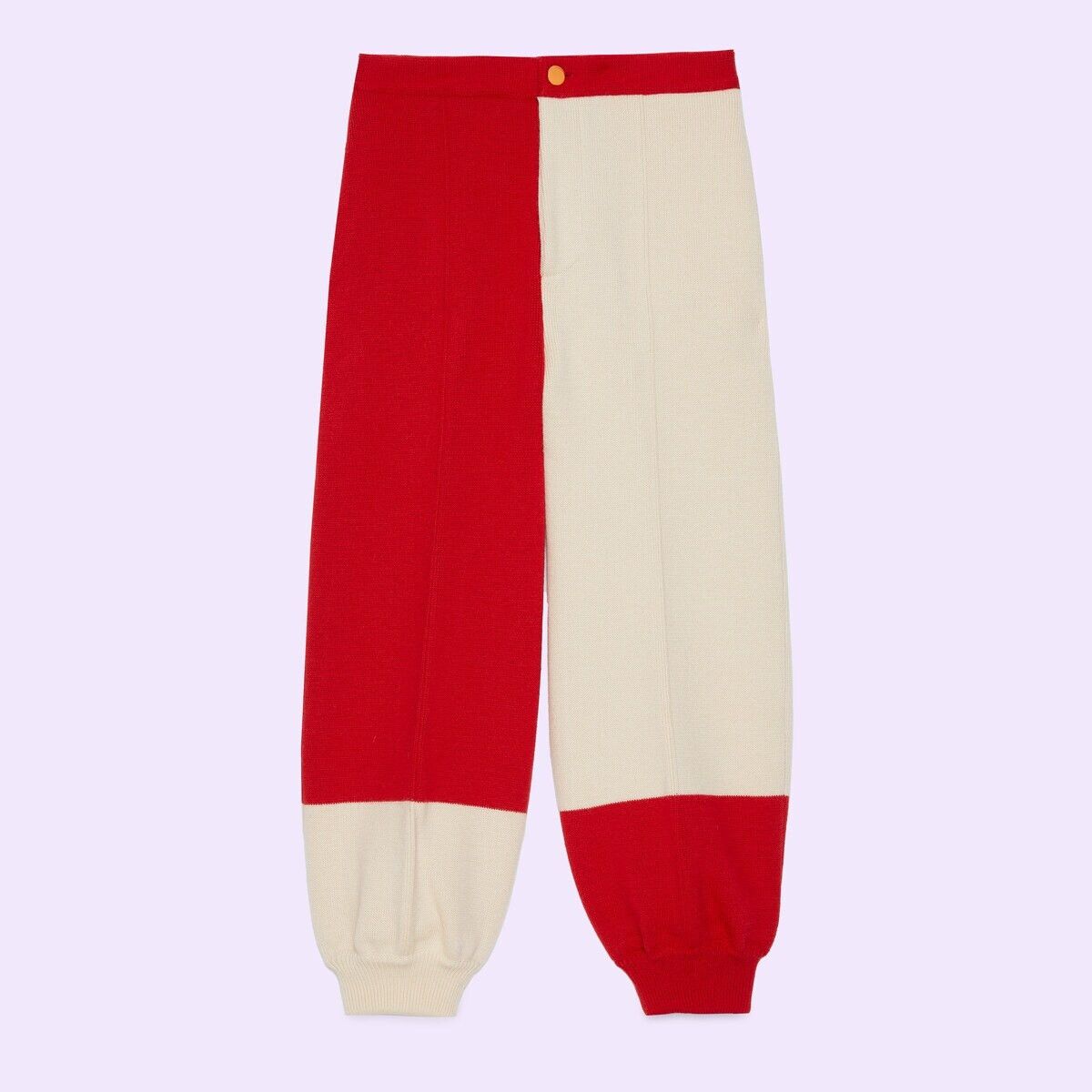 Gucci o1s1wg111025 Wool Stitch Knit Pant in Red/Ivory Size US 34 / EU 50 - 1 Thumbnail