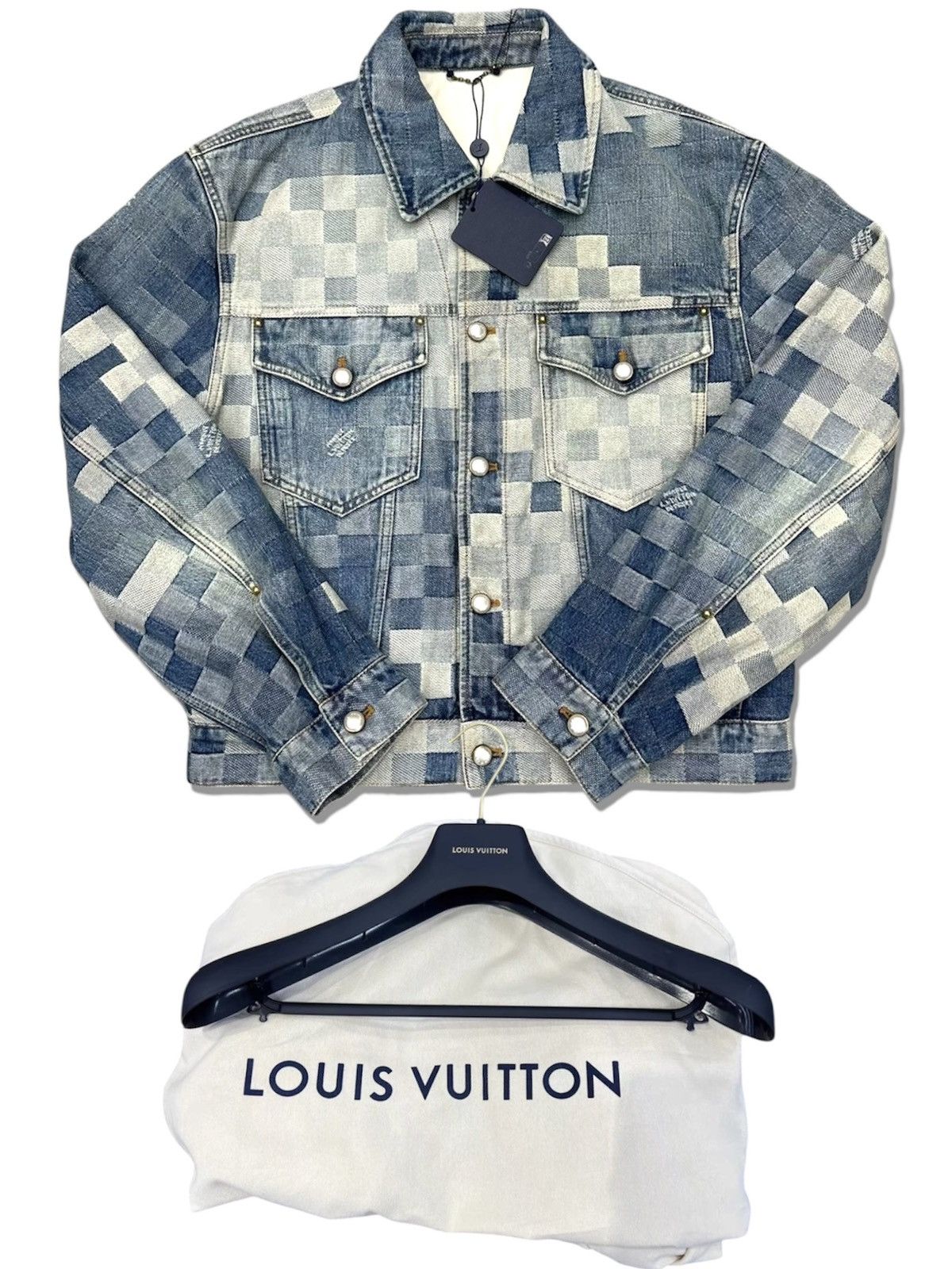 Louis Vuitton Louis Vuitton X Pharrell 48 Damoflage Damier Denim Jacket Size US M / EU 48-50 / 2 - 1 Thumbnail