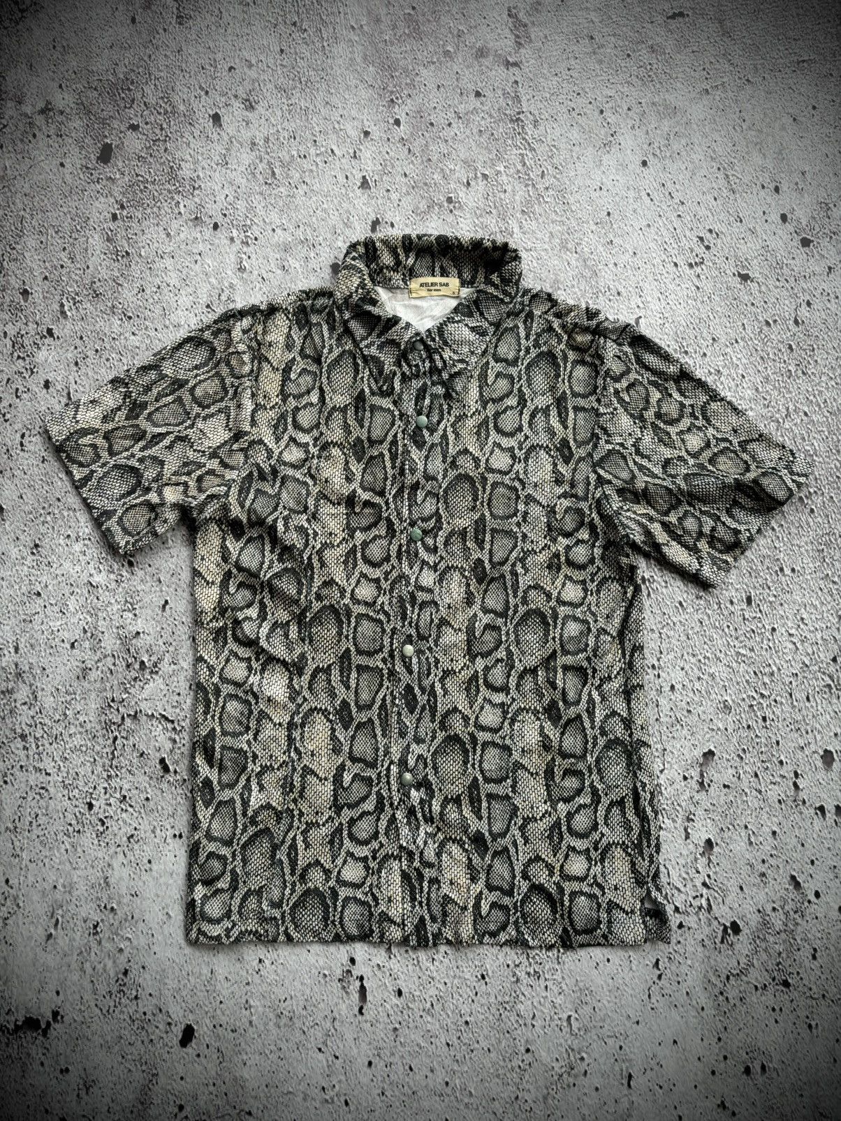For men Atelier Sab Snake Tornado Style Shirt