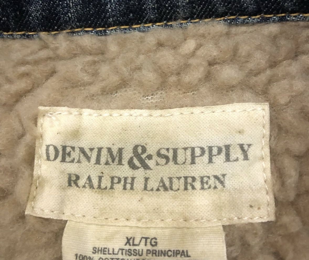 Ralph Lauren Y2K Ralph Lauren Sherpa Denim Jacket Size US XL / EU 56 / 4 - 4 Thumbnail