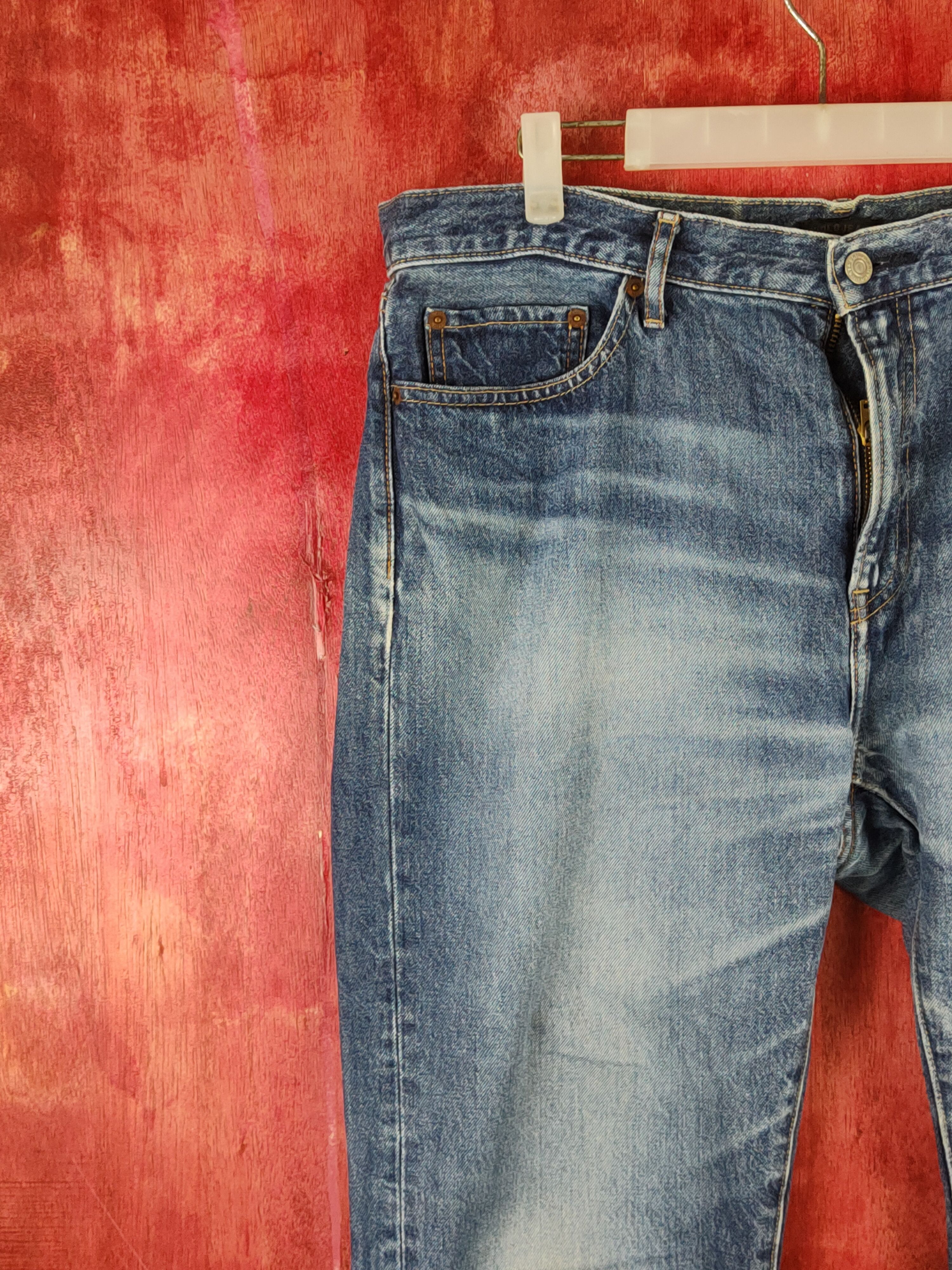 Japanese Brand Uniqlo Blue Faded Multipocket Denim #S1614 Size US 35 - 3 Thumbnail