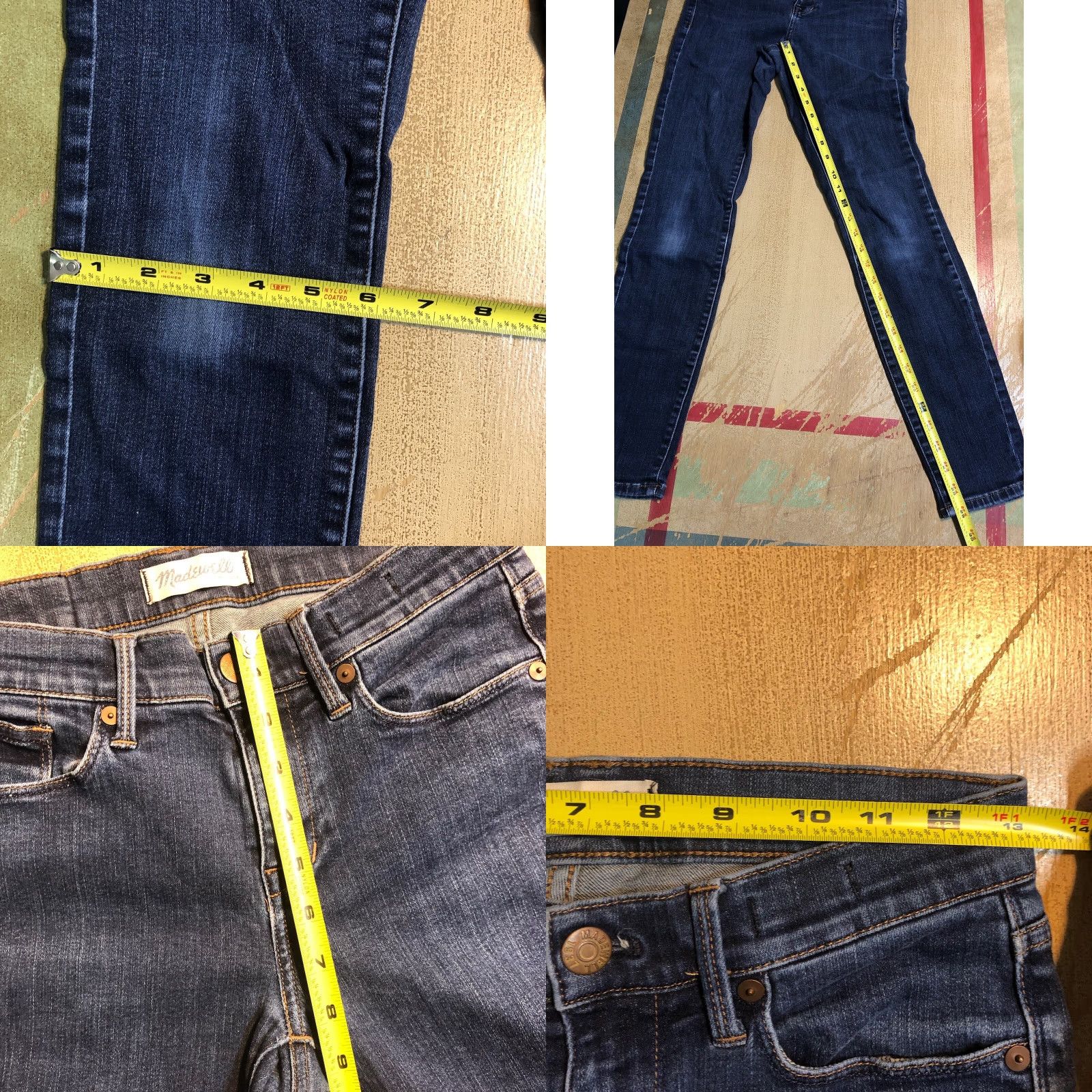 Madewell Madewell Jeans Skinny Womens 26 29 Inseam Blue Distressed Denim 5-Pocket Zip Belt Loops Slim Modern Bohemian City Classic Preppy Size 26" / US 2 / IT 38 - 8 Thumbnail