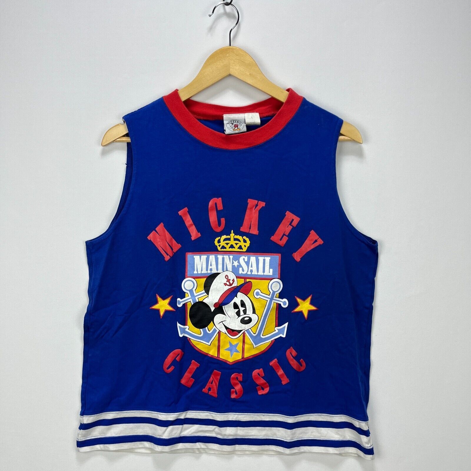 Disney × Vintage Vintage 90s Disney Mickey Mouse Tanktop Shirt Women's Large Size L / US 10 / IT 46 - 1 Thumbnail