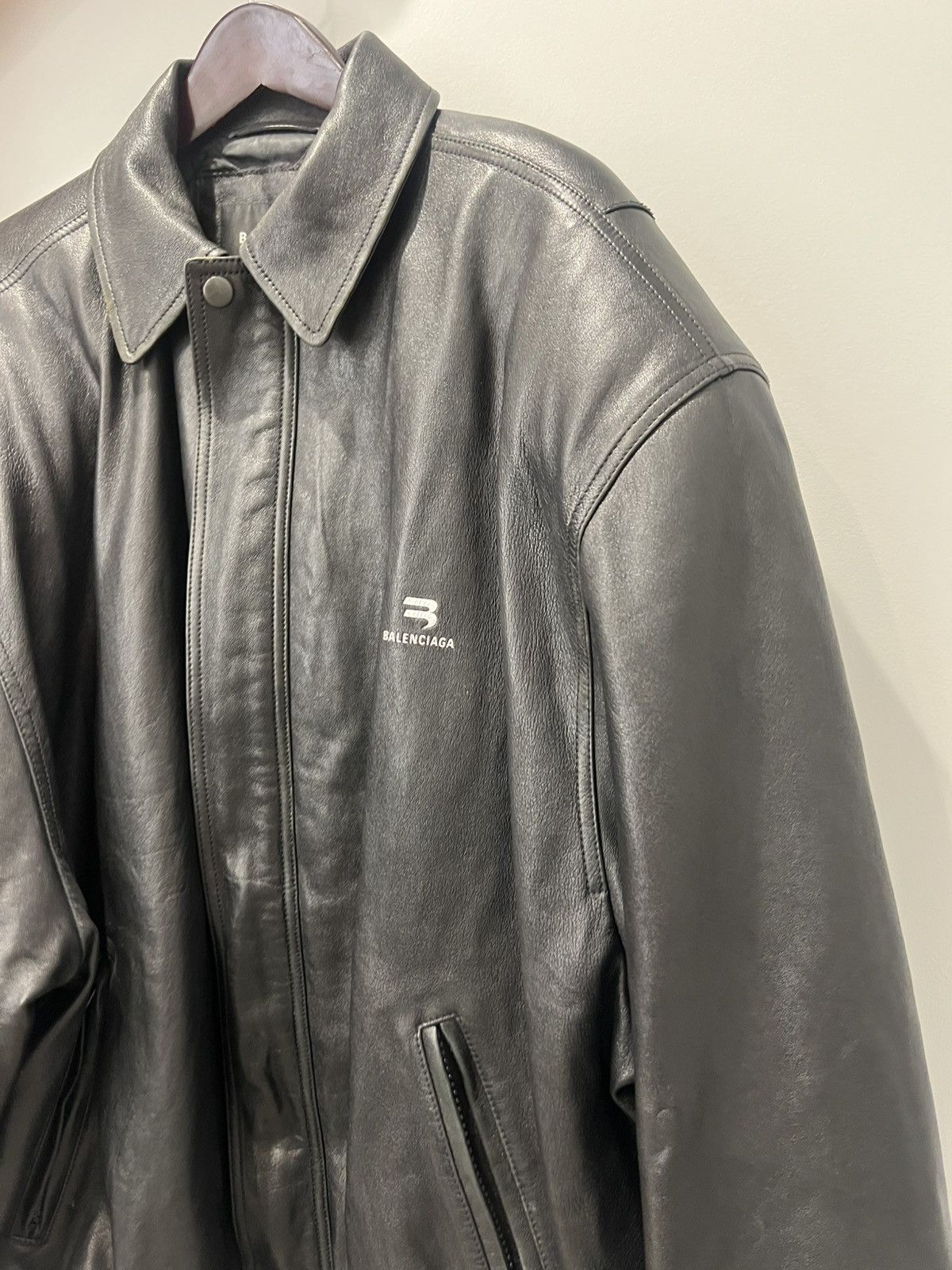 Balenciaga 🔥ORIGINAL VERSION🔥 Sport B Taxi Blouson Leather Jacket Size US M / EU 48-50 / 2 - 6 Thumbnail