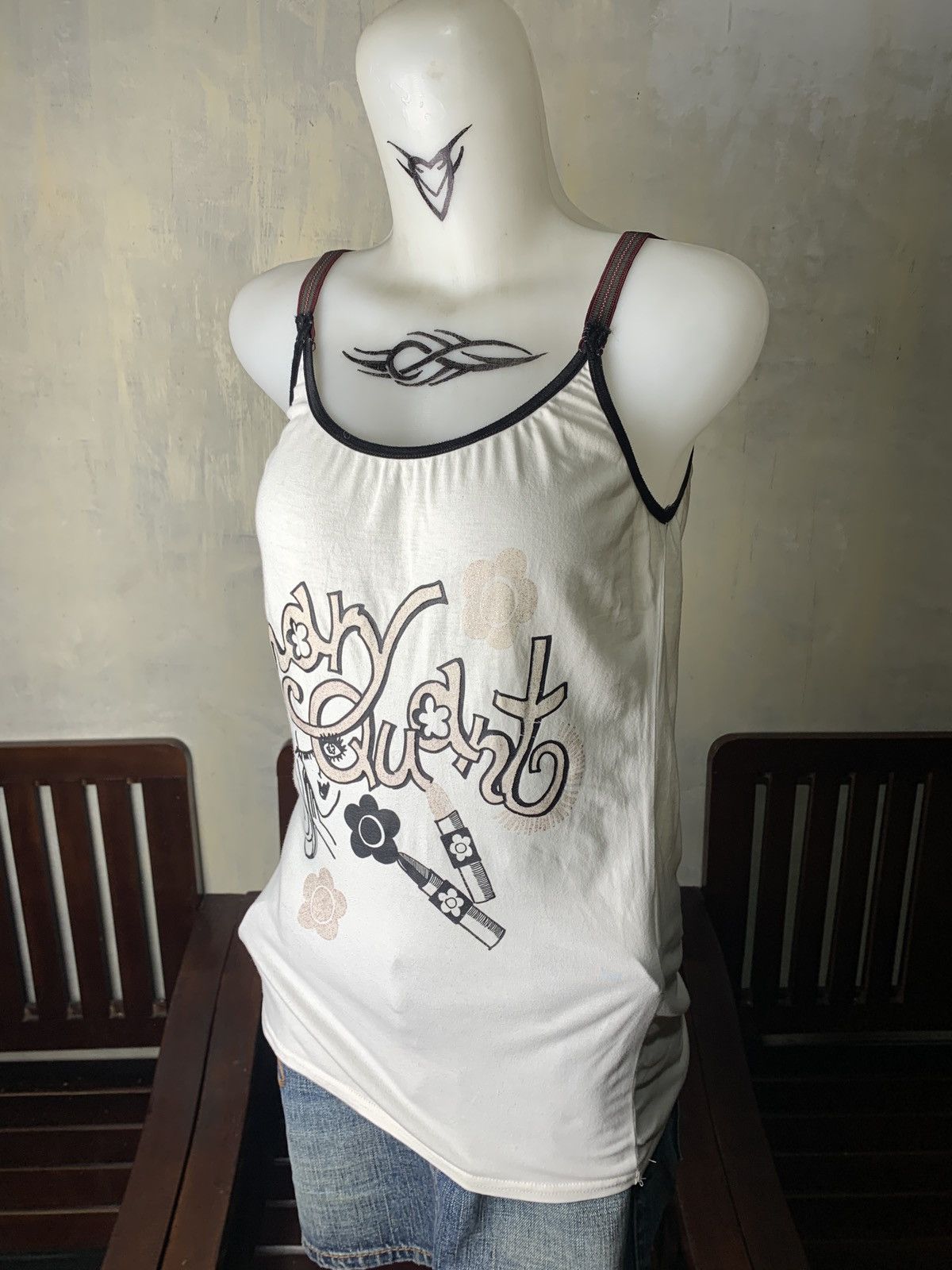 Seditionaries 2000s Marry Quant London Printed Girl Graphic Tank Top Size M / US 6-8 / IT 42-44 - 2 Thumbnail