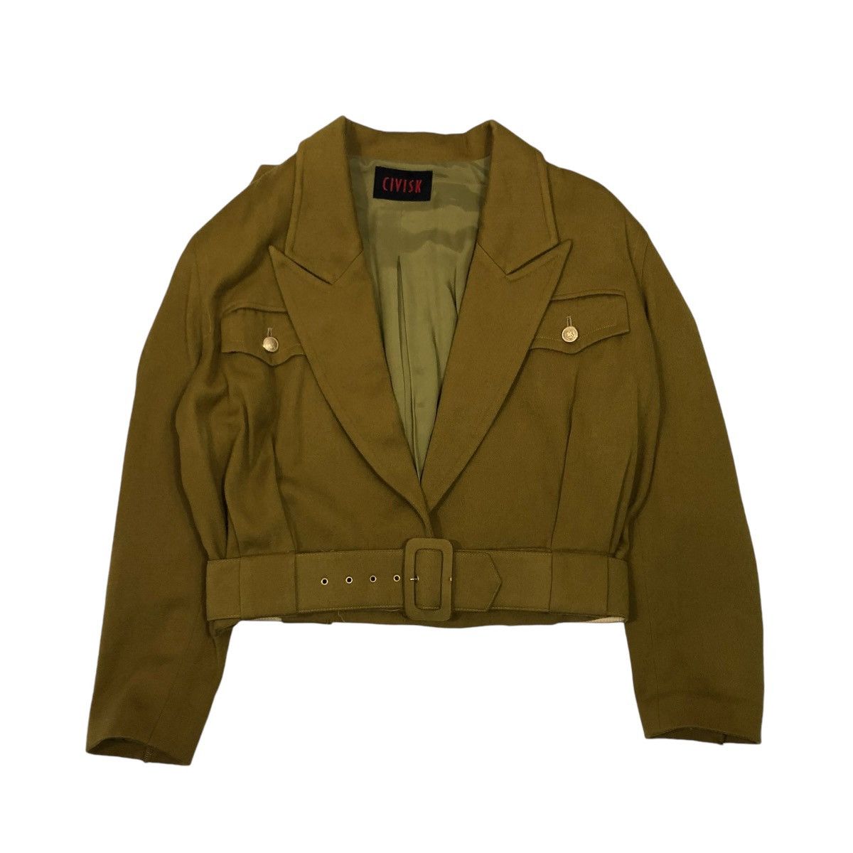 Vintage 🔥VINTAGE CROPPED BIKER JACKET WOOL CIVISK DOUBLE COLLAR Size US M / EU 48-50 / 2 - 1 Thumbnail