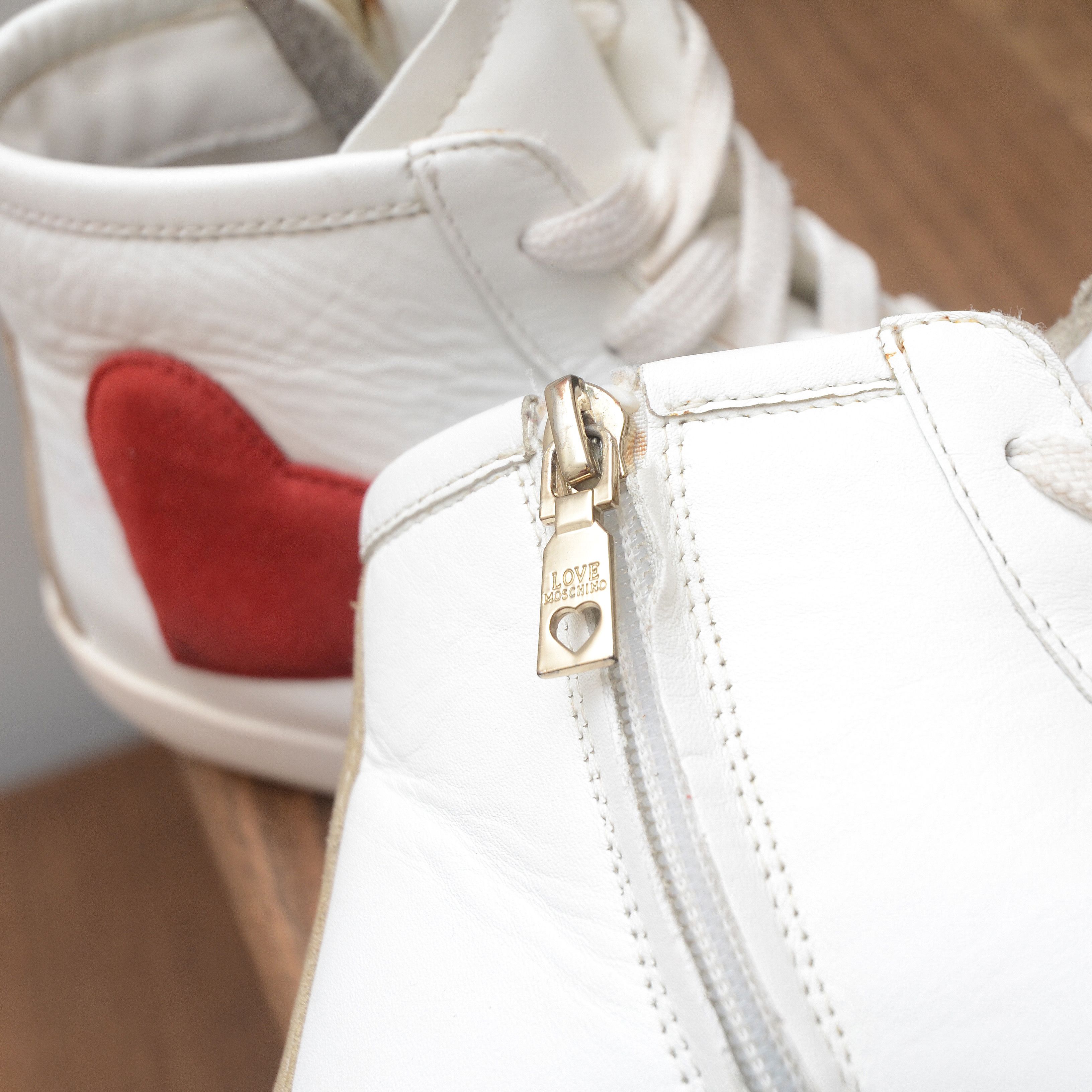 Love Moschino Love Moschino Women's White Mid Top Sneakers Size 35 EU Size US 4 / IT 34 - 10 Thumbnail