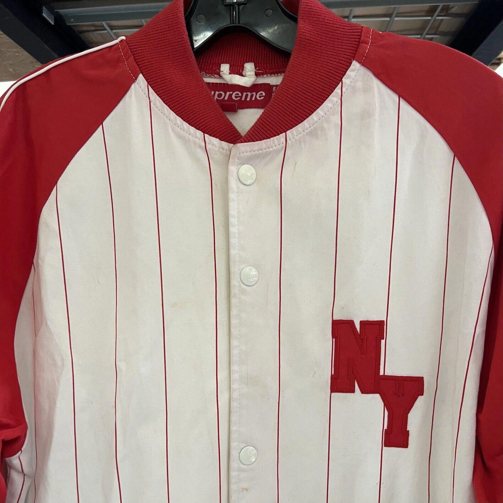 Supreme Supreme Baseball Varsity Jacket Stripe Red White Size US L / EU 52-54 / 3 - 1 Thumbnail