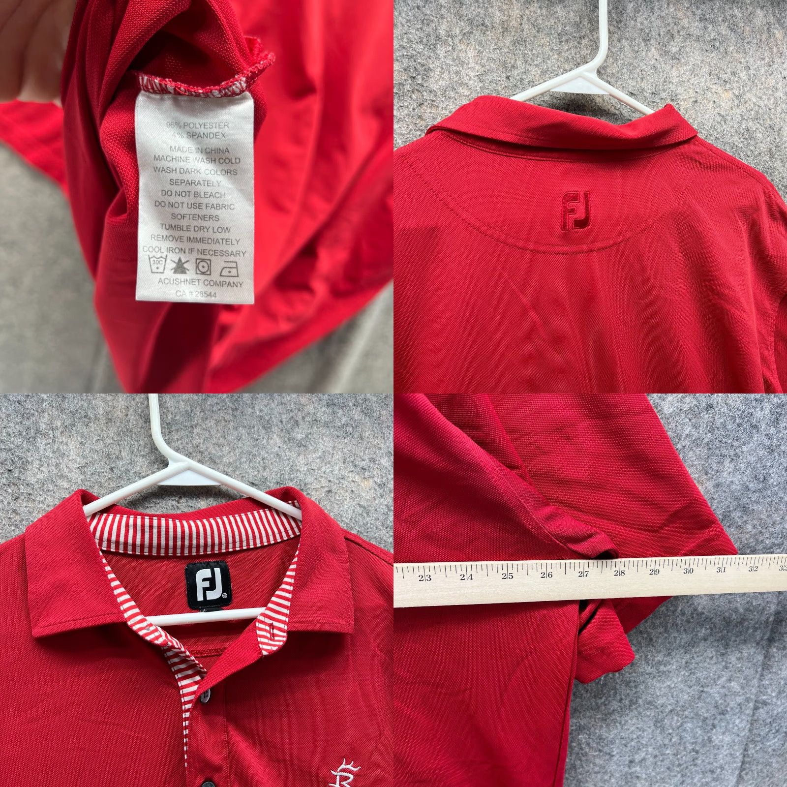 Footjoy FootJoy Polo Shirt Men 2XL Red Polyester Golf Club Logo Embroidered Performance Polo Shirt Red Mens 2XL FootJoy Logo Golf Size US XXL / EU 58 / 5 - 8 Thumbnail