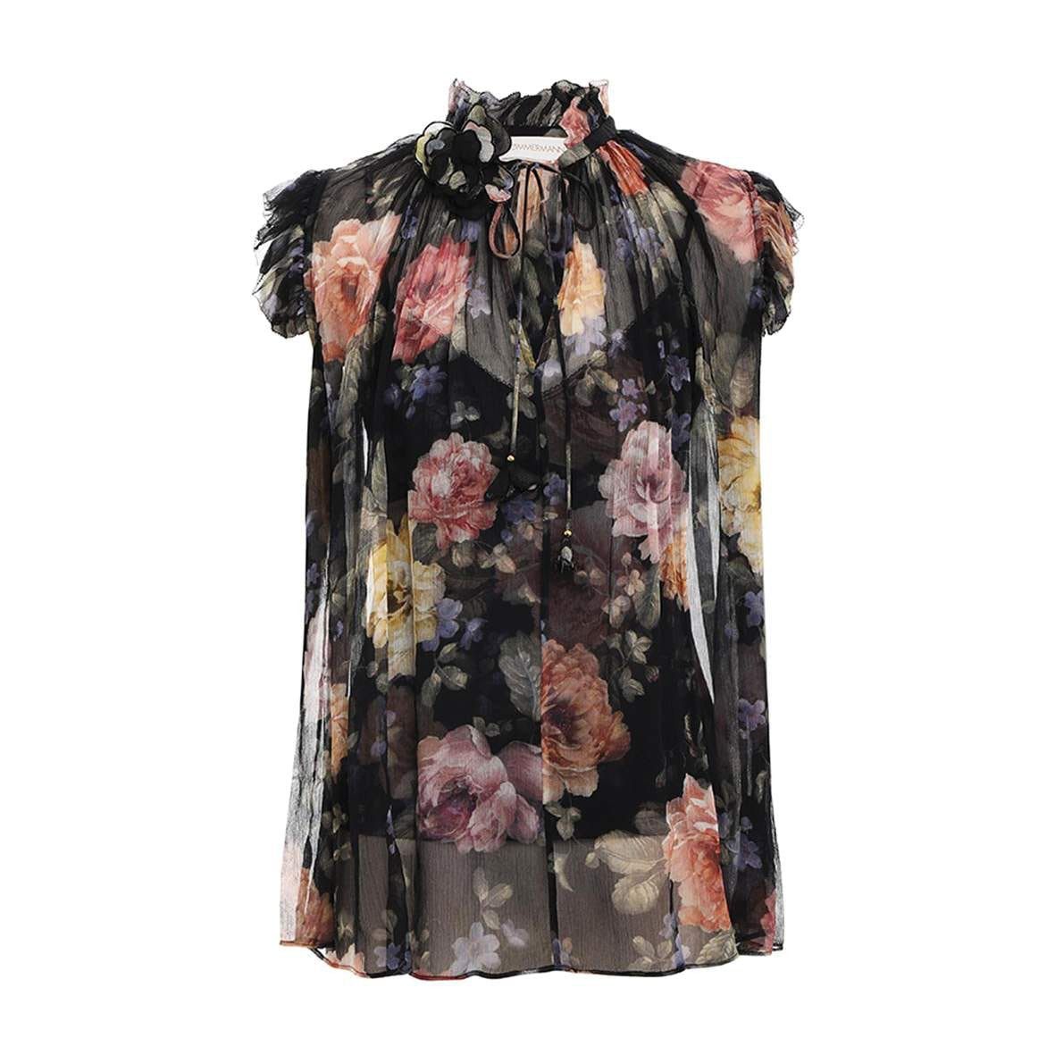 oc11z0325 Luminosity Silk Blouse in Multicolor